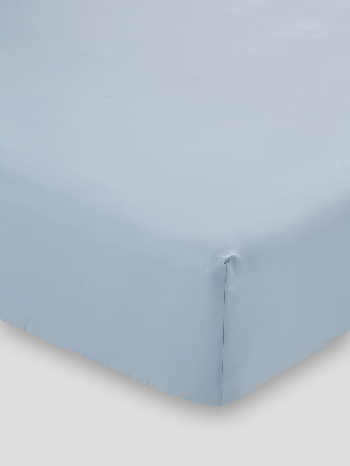 Linen House 300TC Cotton Percale Single Bed Fitted Sheet, White