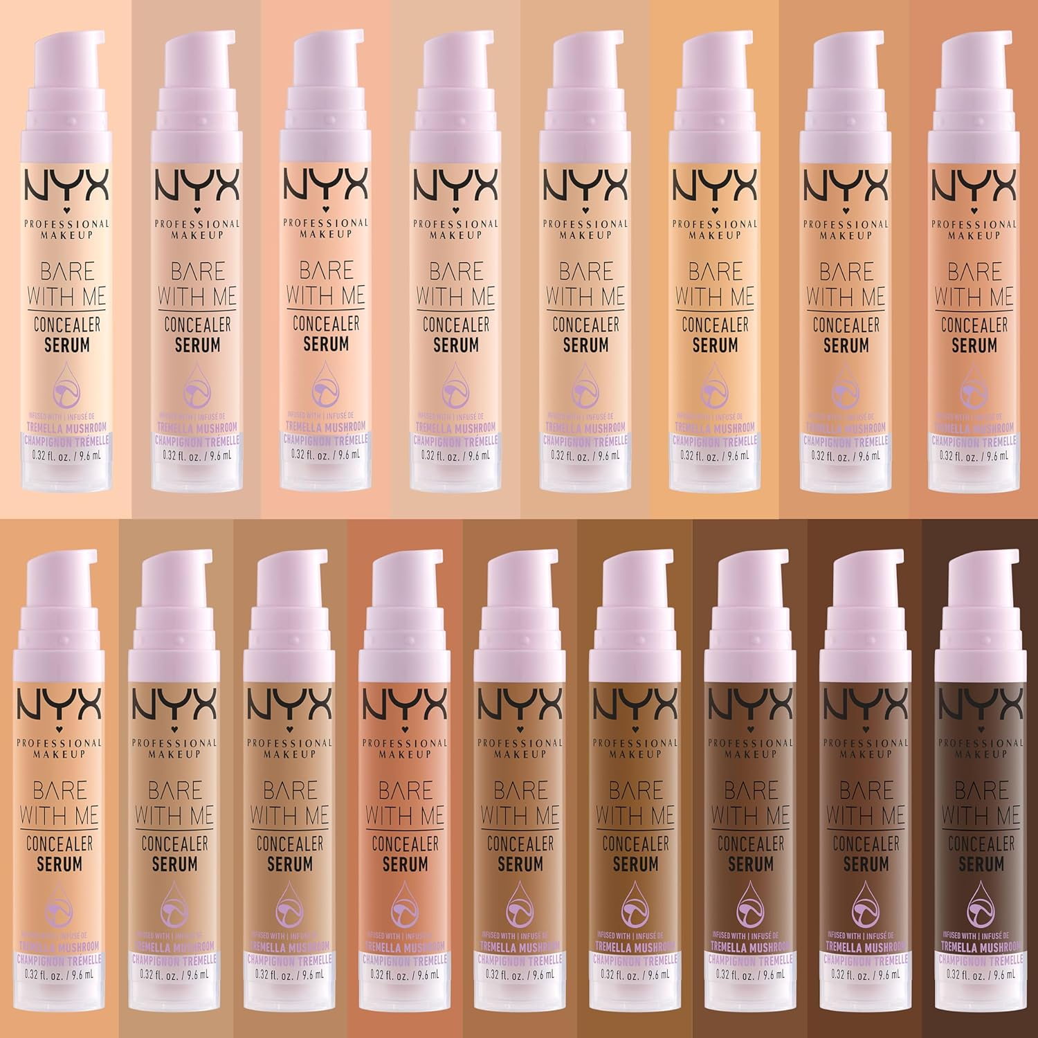 NYX Professional Makeup Bare with Me Concealer Serum 9.6 Ml, 2.5 Medium Vanilla image number 2