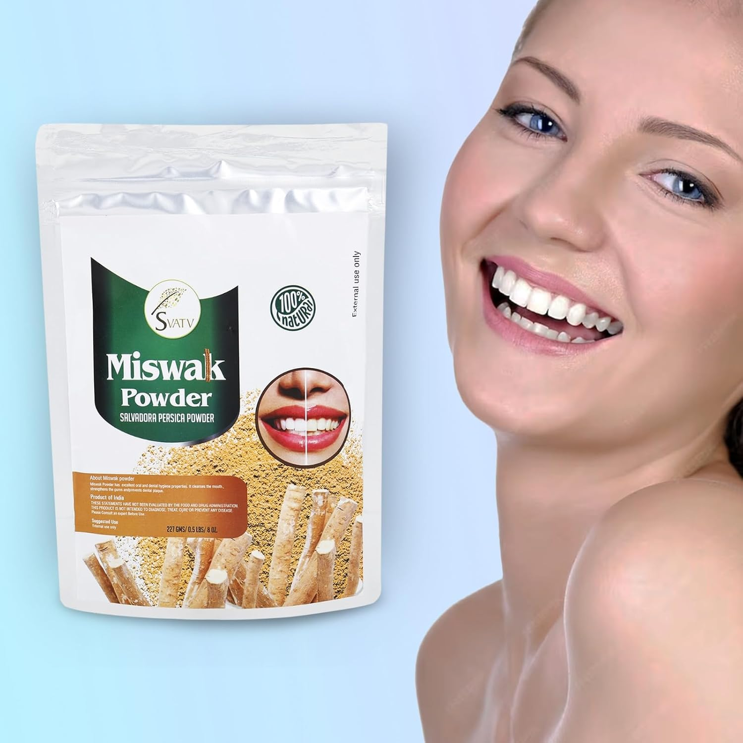 SVATV Miswak Powder 227 Gram (8 Oz) image number 4