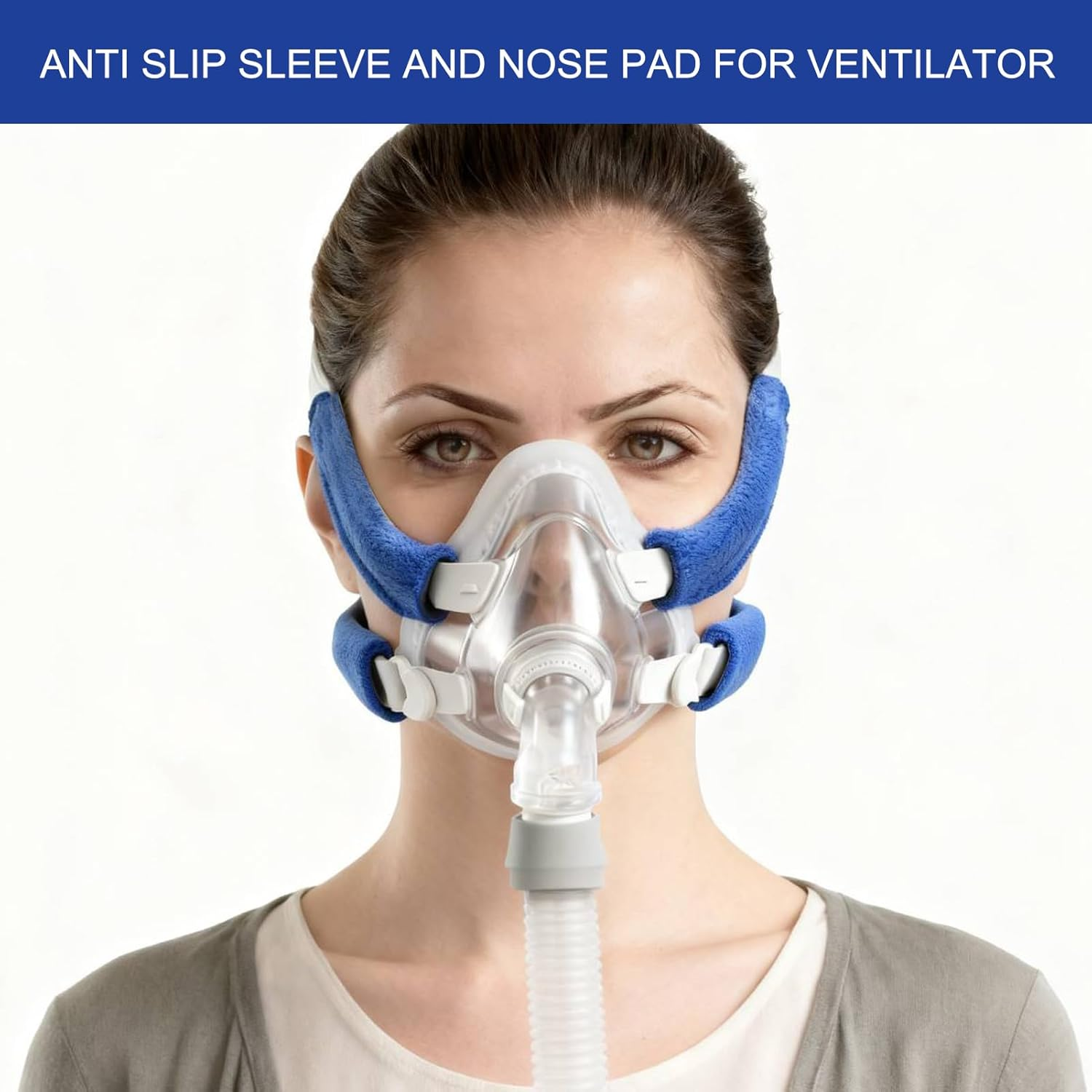 14 Pcs CPAP Mask Frame Covers, CPAP Headgear Strap Covers, Universal Anti-Slip Pad, Comfortable Face Cushion, Reduce Pressure Marks Protect Skin, Reusable Washable Sleep Accessories