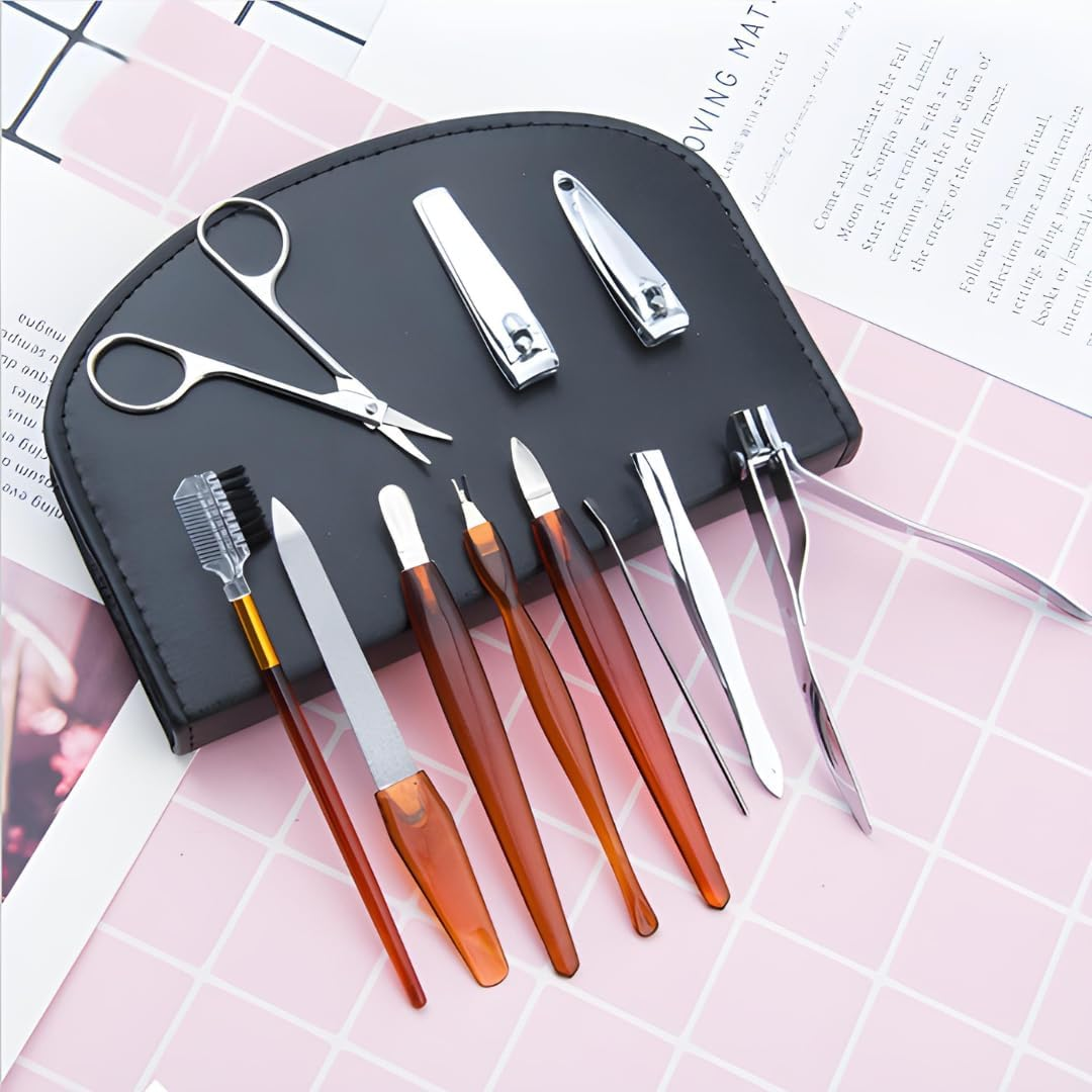 PARENCE. - Complete Cosmetic and Manicure Set in One Zipper Set - New! 18 Piece Manicure, Pedicure and Makeup Set - All Your Cosmetic Needs Together image number 3