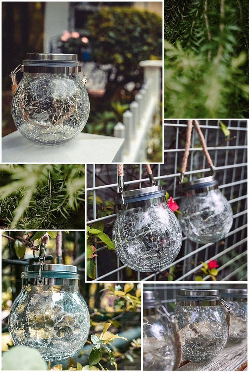 YZYOE LED Solar Wishing Bottle Lights,Outdoor Courtyard Decoration Glass Bottle Warm Light Pendant Lamp Wireless Dusk to Dawn Waterproof Garden Road Landscape Lamp.