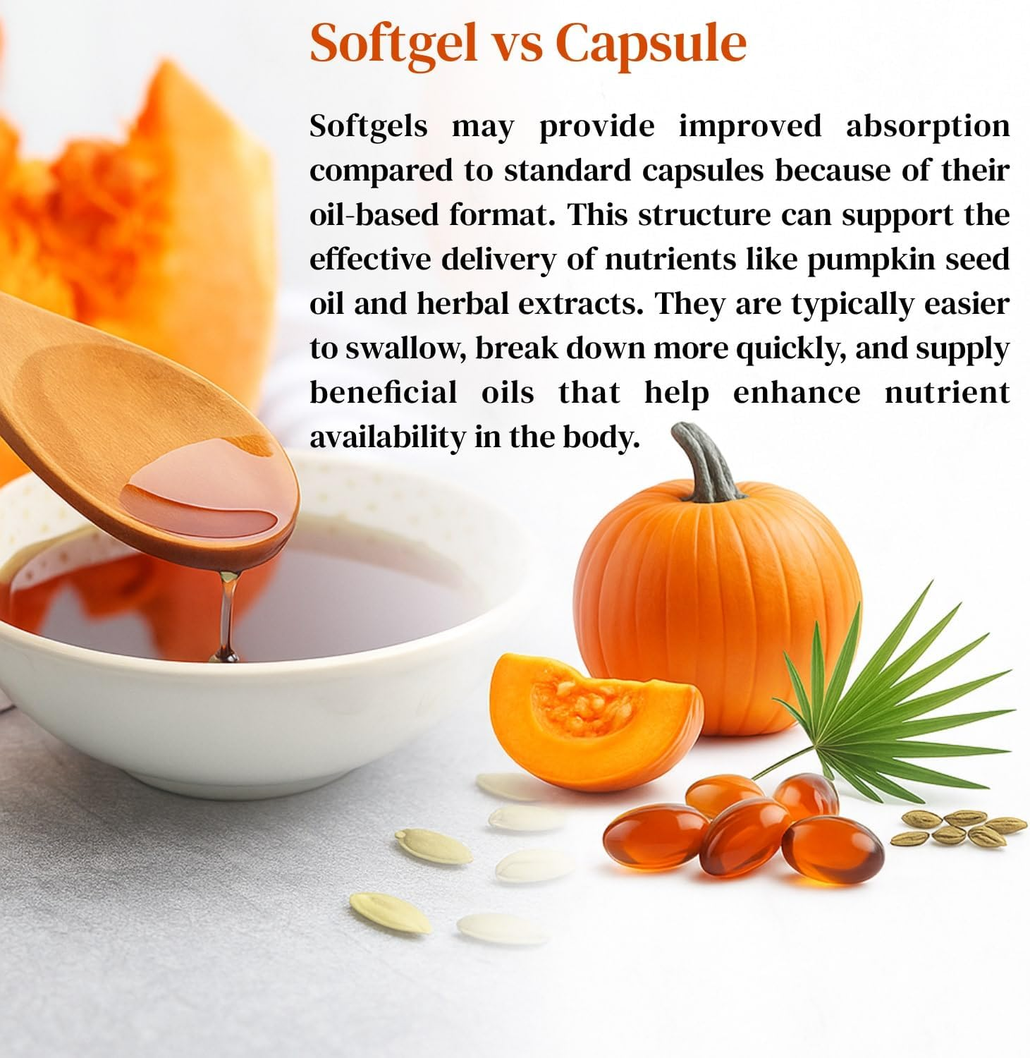 Pumpkin Seed Oil + Saw Palmetto | Cold Pressed Virgin Oil 3000Mg | Non-Gmo, Gluten-Free, Dairy-Free | 180 Softgels by Glowbelly image number 1