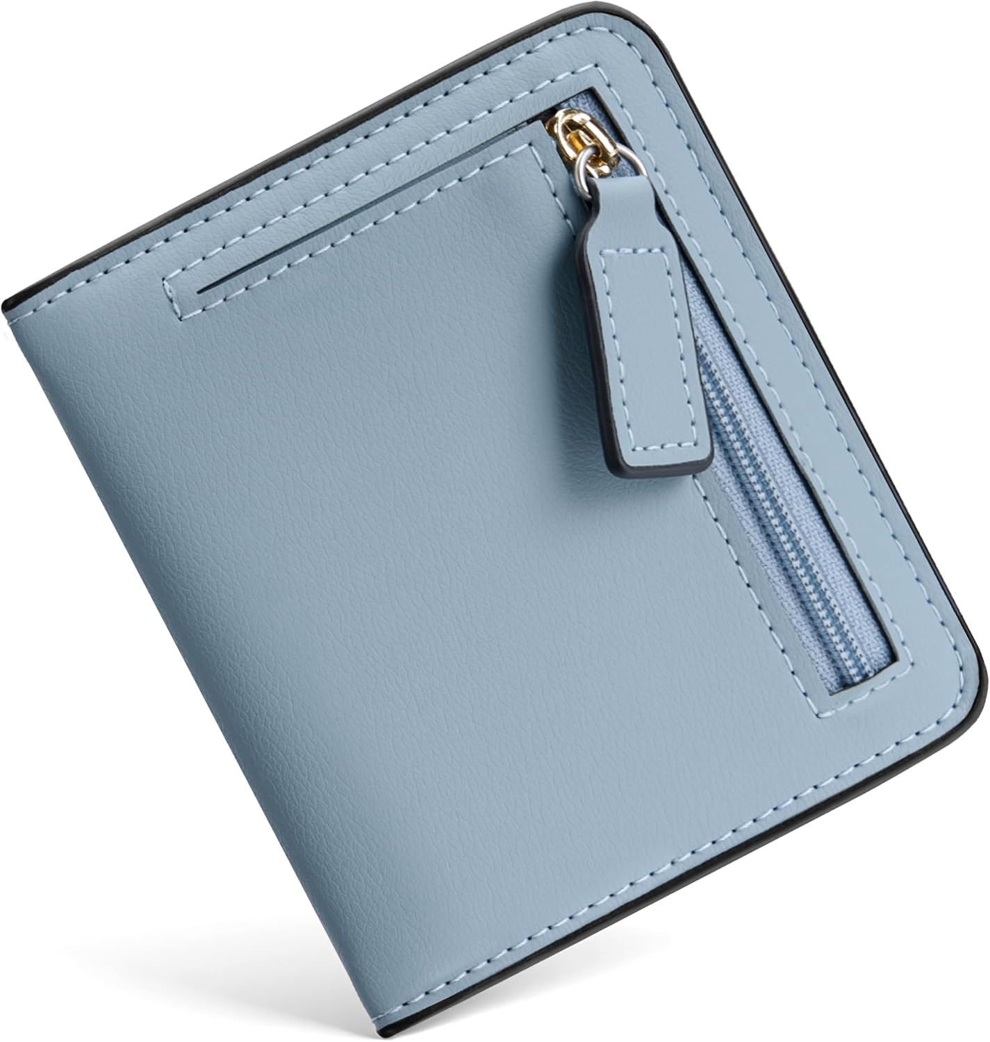 Toughergun Womens RFID Blocking Small Compact Bifold Luxury Genuine Leather Pocket Wallet Ladies Mini Purse with ID Window