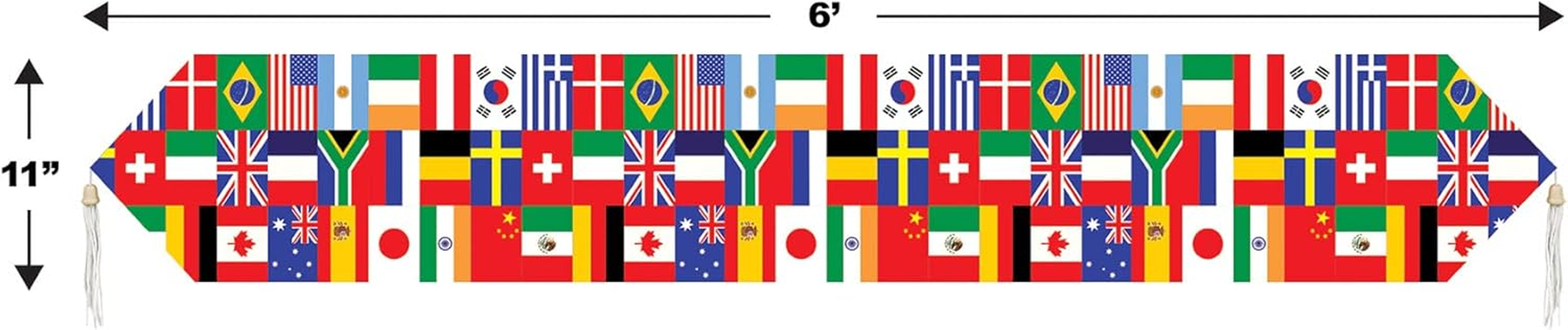 Beistle S57905AZ3 Flag Table Runner, Multicolored image number 2