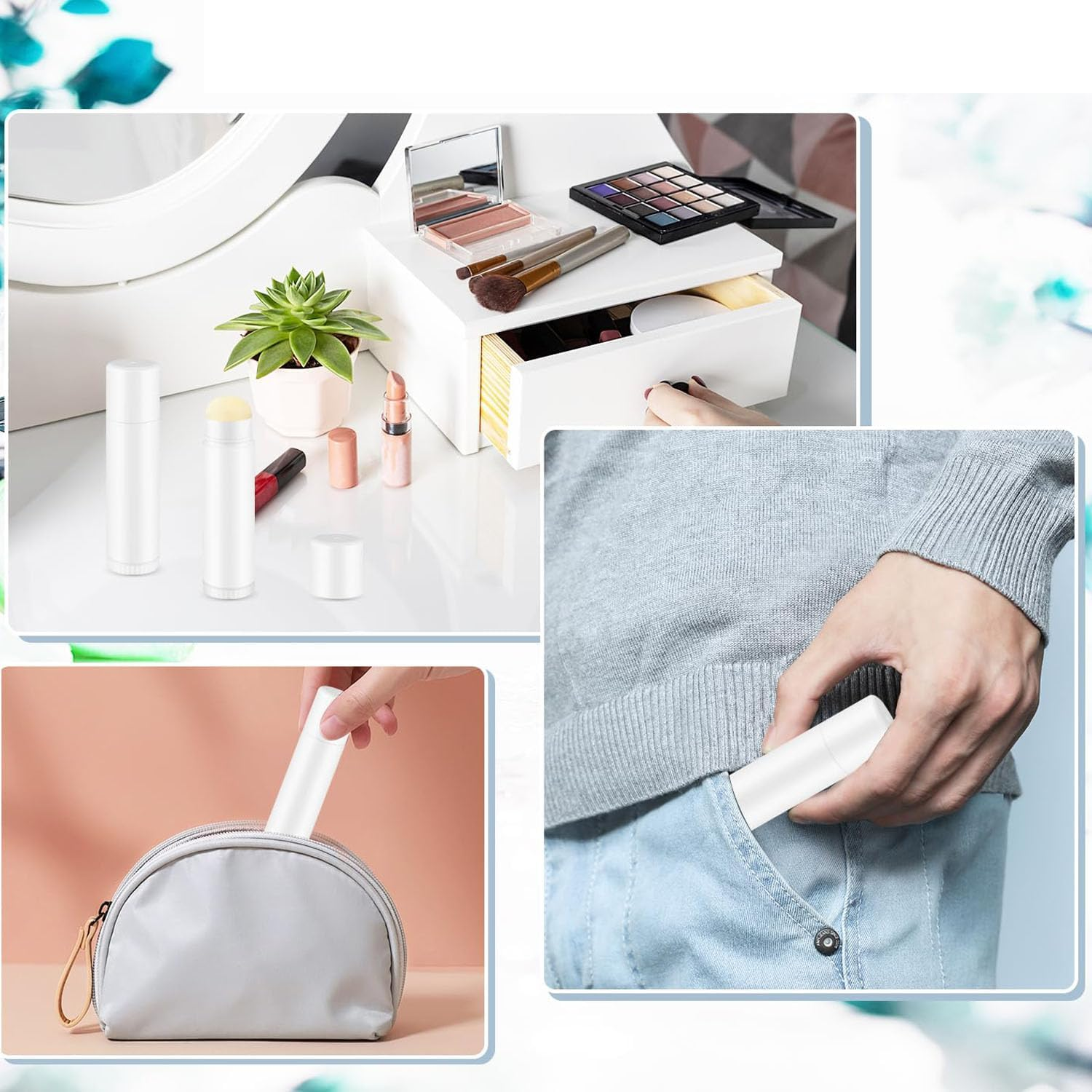 Paifeancodill Empty Lipstick Containers Clear Lip Balm Tubes, Plastic Empty Lipstick Container with Cap for Making, Travel Lip Balm Tube Containers, round Plastic Lips Balm Tube Secure Packaging image number 4