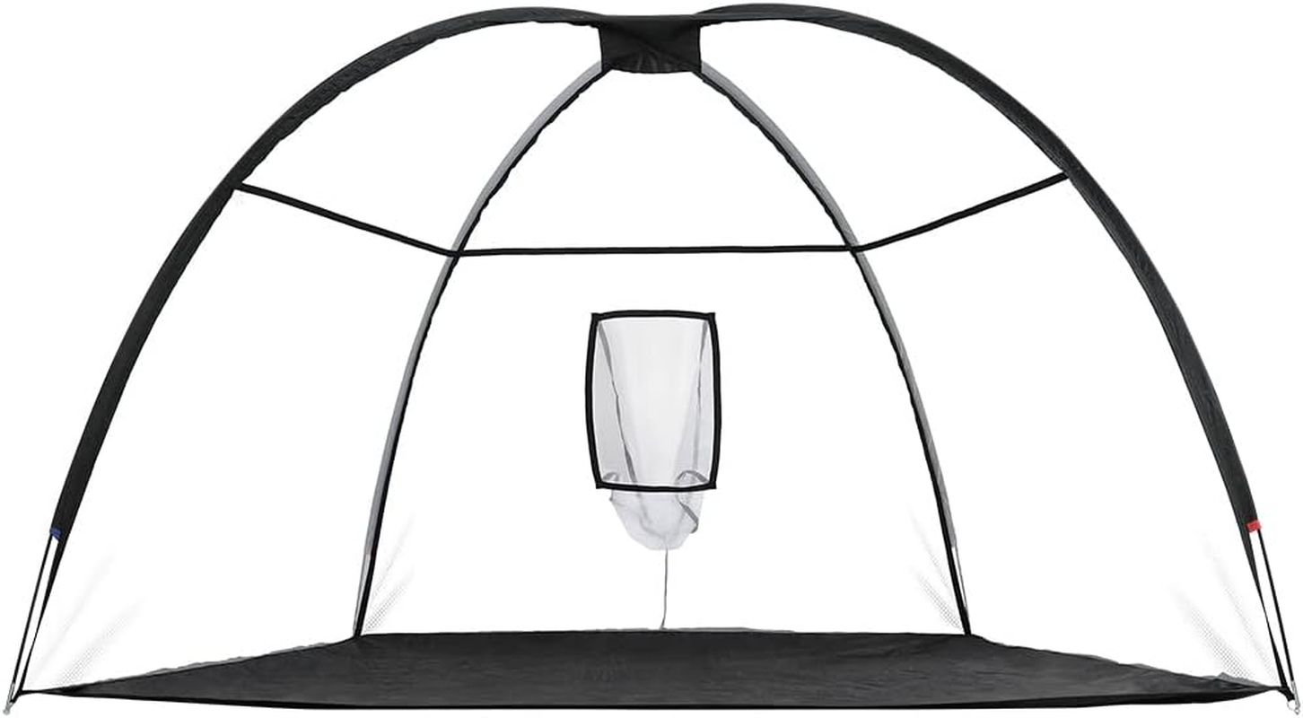Everfit Golf Net, 3.5M Wide Practice Driving Nets Cage Impact Screen Hitting Training Sports Netting Backyard Indoor Outdoor Camping Equipment, with 210D Carry Bag Large Target Pocket Mat Black image number 1