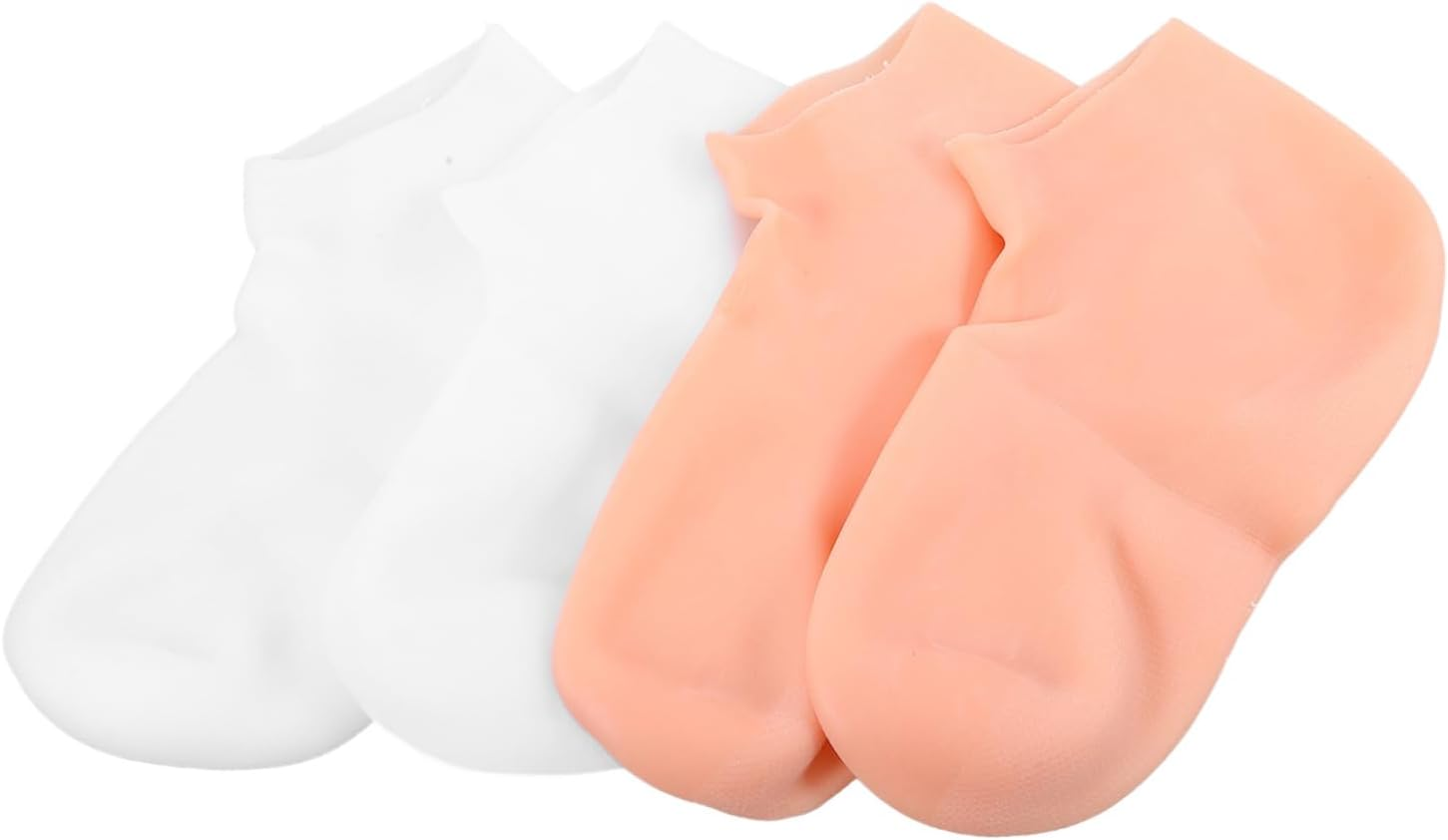 NOLITOY 2Pairs Lotion Socks Moisturizing Spa Socks Reusable Elastic for Women Overnight Foot Care image number 2