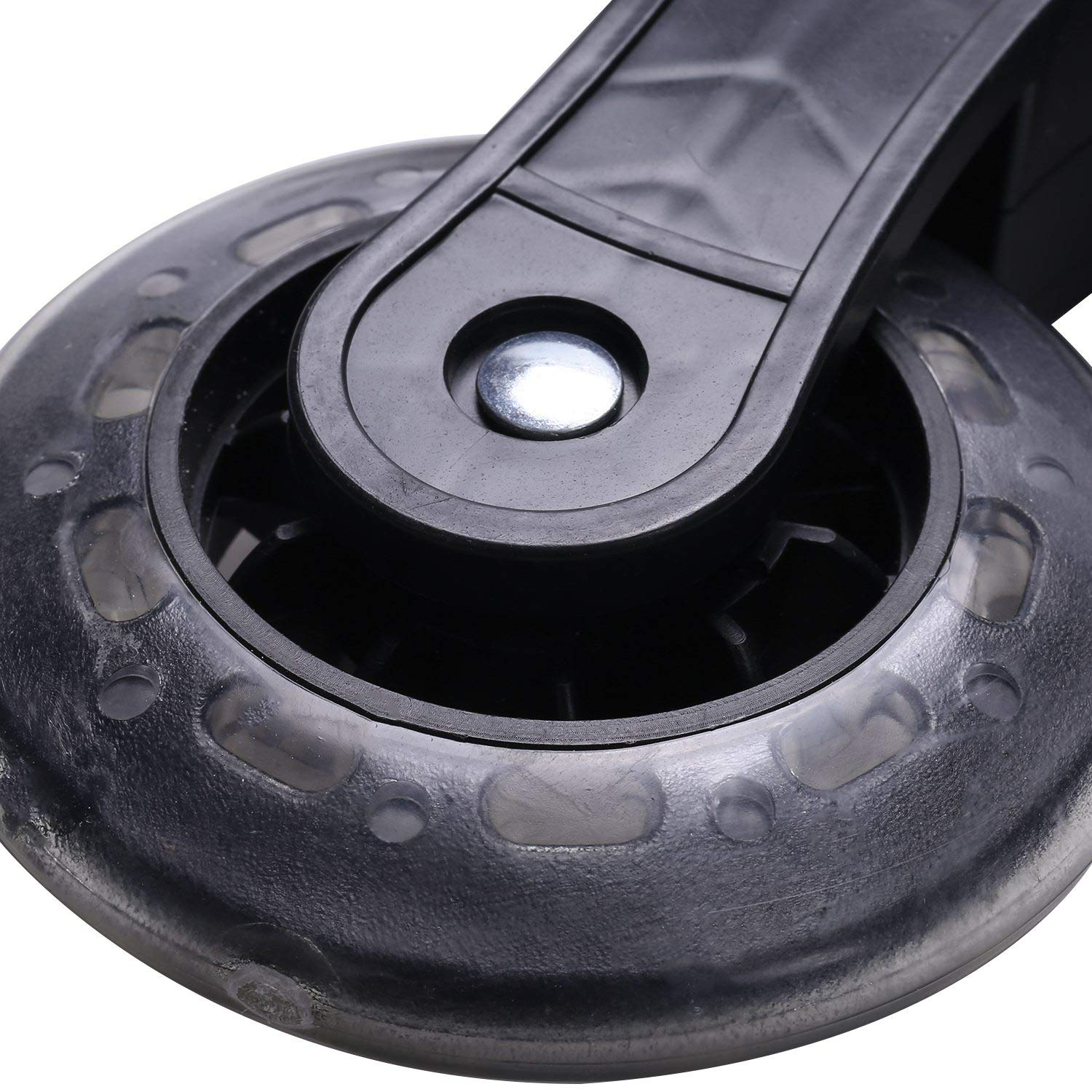2Pcs/Set Black Shopping Cart Trolley Caster Luggage Suitcase Roller Replacement Wheel Pulley Sliding Roller Wheel Accessories