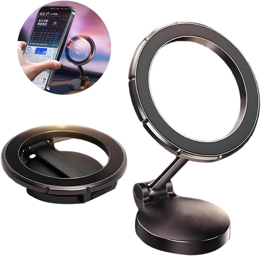 2025 New Magnetic Car Phone Holder,Car Mount Folding & 360&deg; Rotation,For Iphone 16 15 14 13 Pro Max plus Mini Magsafe Case All Phones.Magnetic Car for Phone Holder, Folding, Rotating Car Mount image number 5