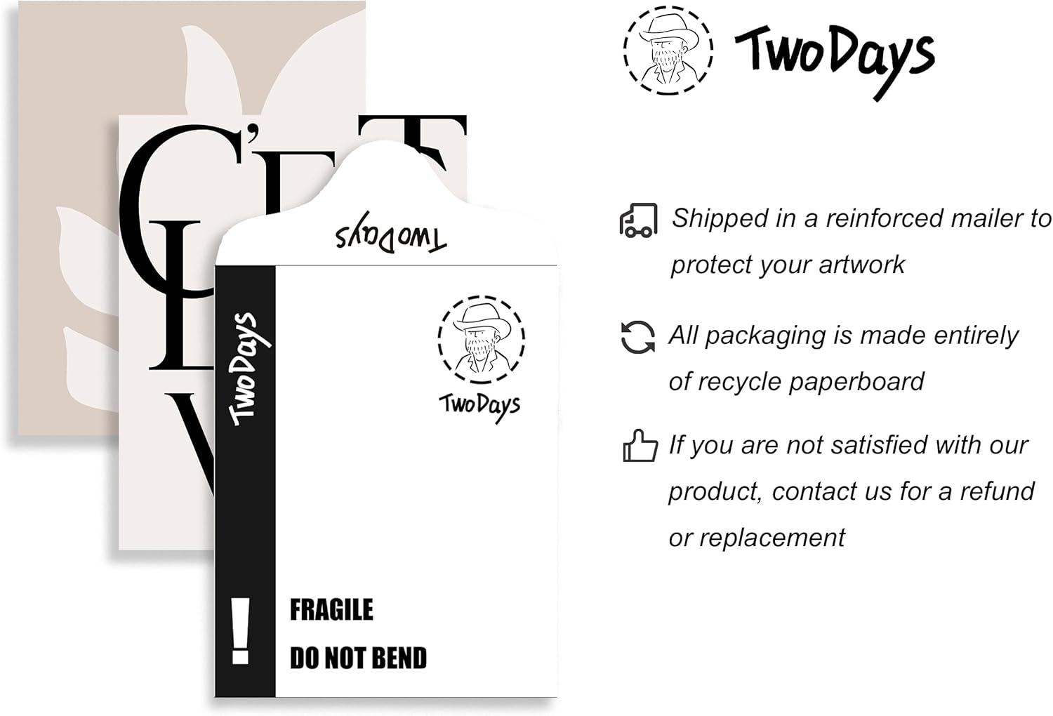 Twodays Vanilla Girl Room Decor, Clean Girl Aesthetic Wall Art, Boho Beige Posters for Bedroom, Minimalist Cream Prints, Abstract Brown Pictures for Girls.(8" X 10", Set of 6, UNFRAMED) image number 2