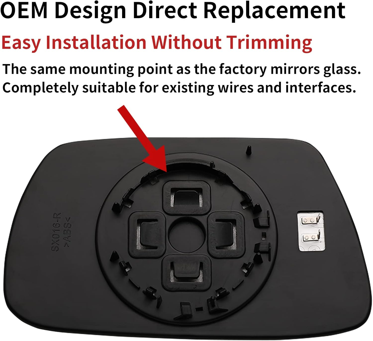 Right Side Mirror Replacement for 2005 2006 2007 2008 2009 2010 Jeep Grand Cherokee Mirrors Glass - Convex Mirror Glass, Right Side Rear View Mirror with Heated image number 1