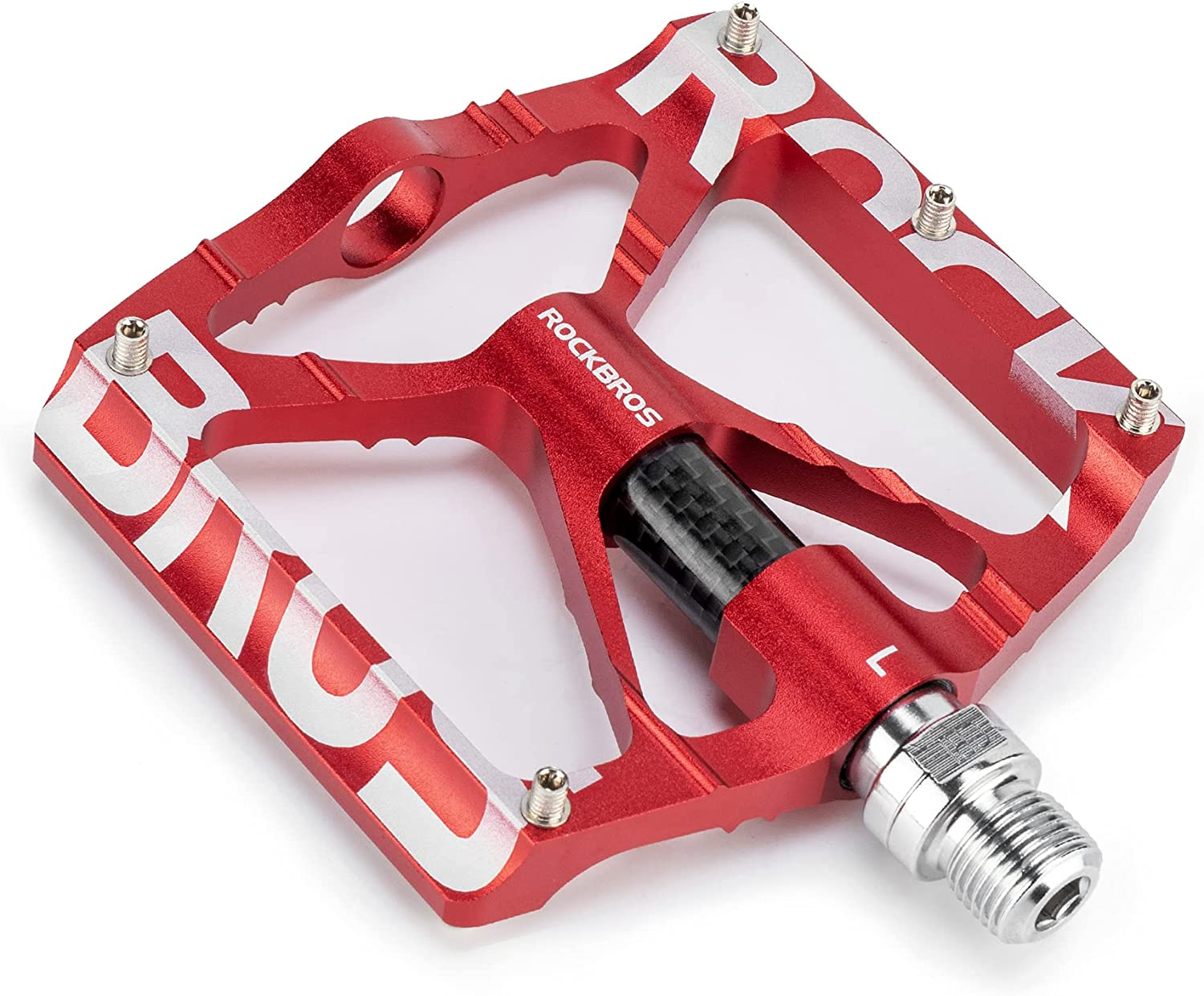 ROCKBROS Mountain Bike Pedals MTB Pedals CNC Non-Slip Lightweight Aluminum Alloy Bicycle Pedals Sealed Bearings Bicycle Platform Pedals 9/16" BMX Road Bike Pedal