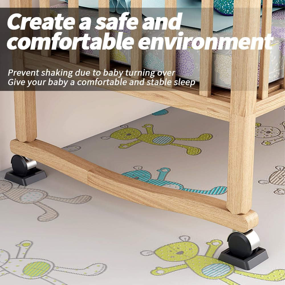 TOMVAES 10 PCS Rubber Furniture Coasters Wheels Stoppers, Anti-Sliding Sofa Bed Roller Stopper, Caster Cups Pads for Furniture Feet and Floors Protectors