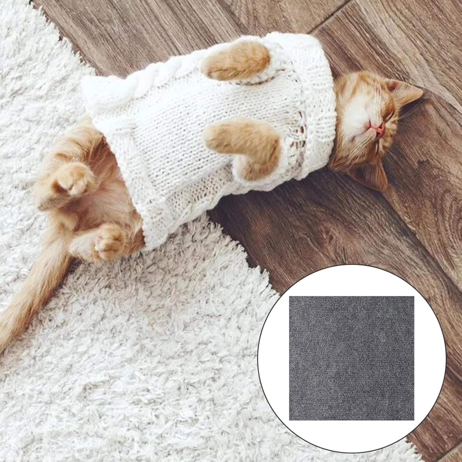 Cat Scratching Mat, Self-Adhesive Scratching Mat, Cat Wall Scratching Board, Scratching Protection, Sofa Cat, Scratch Film, Cats, Self-Adhesive, Anti-Scratch for Furniture, Couch, Sofa, Door image number 3