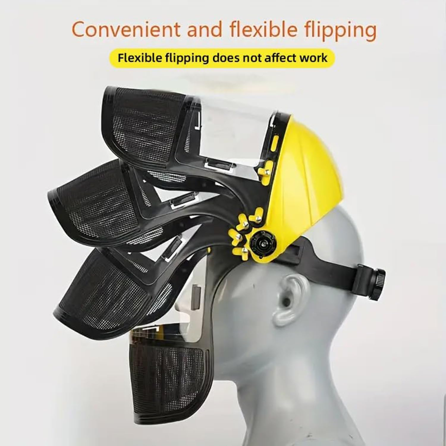 Strimming Logging Helmet, Safety Face, Strimmer Visor Face, Chainsaw Helmet Strimmer Face Guard Face Protection Shield Forestry Hat for Gardening Logging Lawn image number 4