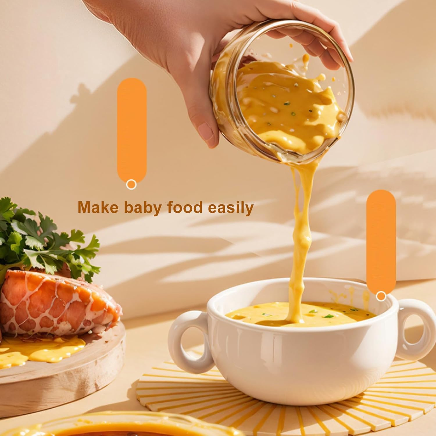 Electric Garlic Chopper, Mini Chopper Cordless Food Processor, Garlic Mincer, Onion Chopper, Garlic Grinder Meat Grinder, Rechargeable Vegetable Chopper Blender for Nuts Chili image number 3