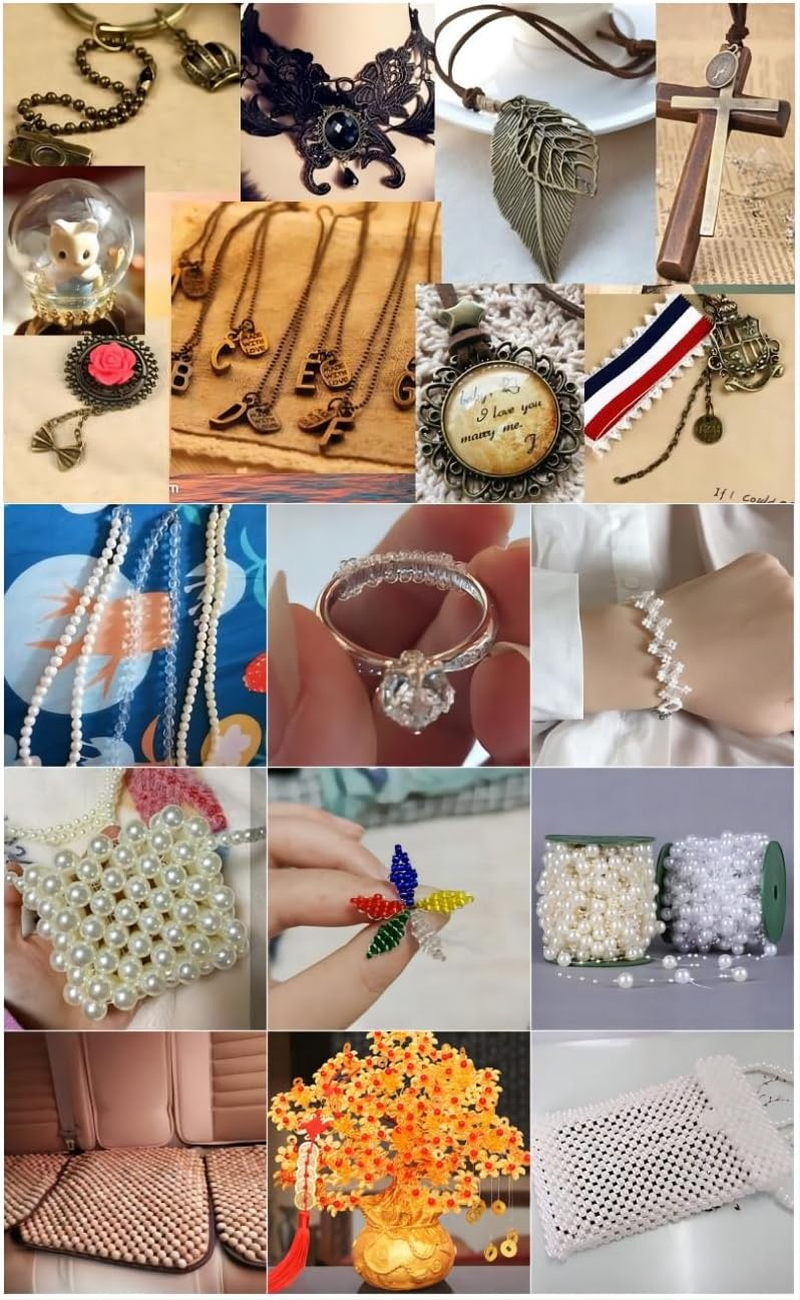 LORJE 4 Roll Clear Elastic Beading Threads，Stretchy Bead Cord String Stretchy Crystal Elastic Bracelet String for DIY Bracelet,Beading, Jewelry Making (1.0)