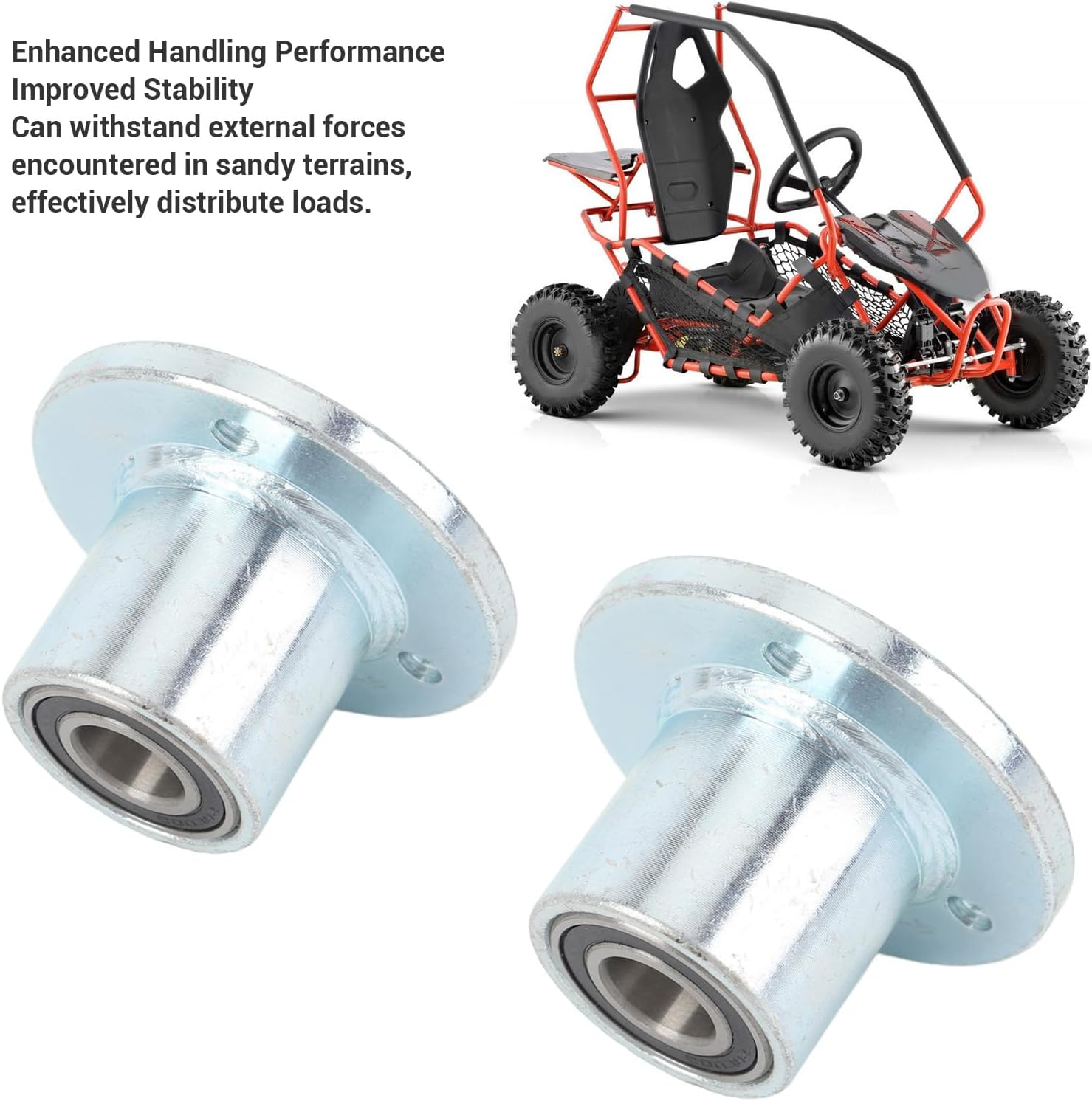 17Mm Front Wheel Hub with Bearing Steel Alloy Design for Karts UTV Quad Bike Enhanced Stability and Impact Direct Install Ideal Replacement Part image number 1