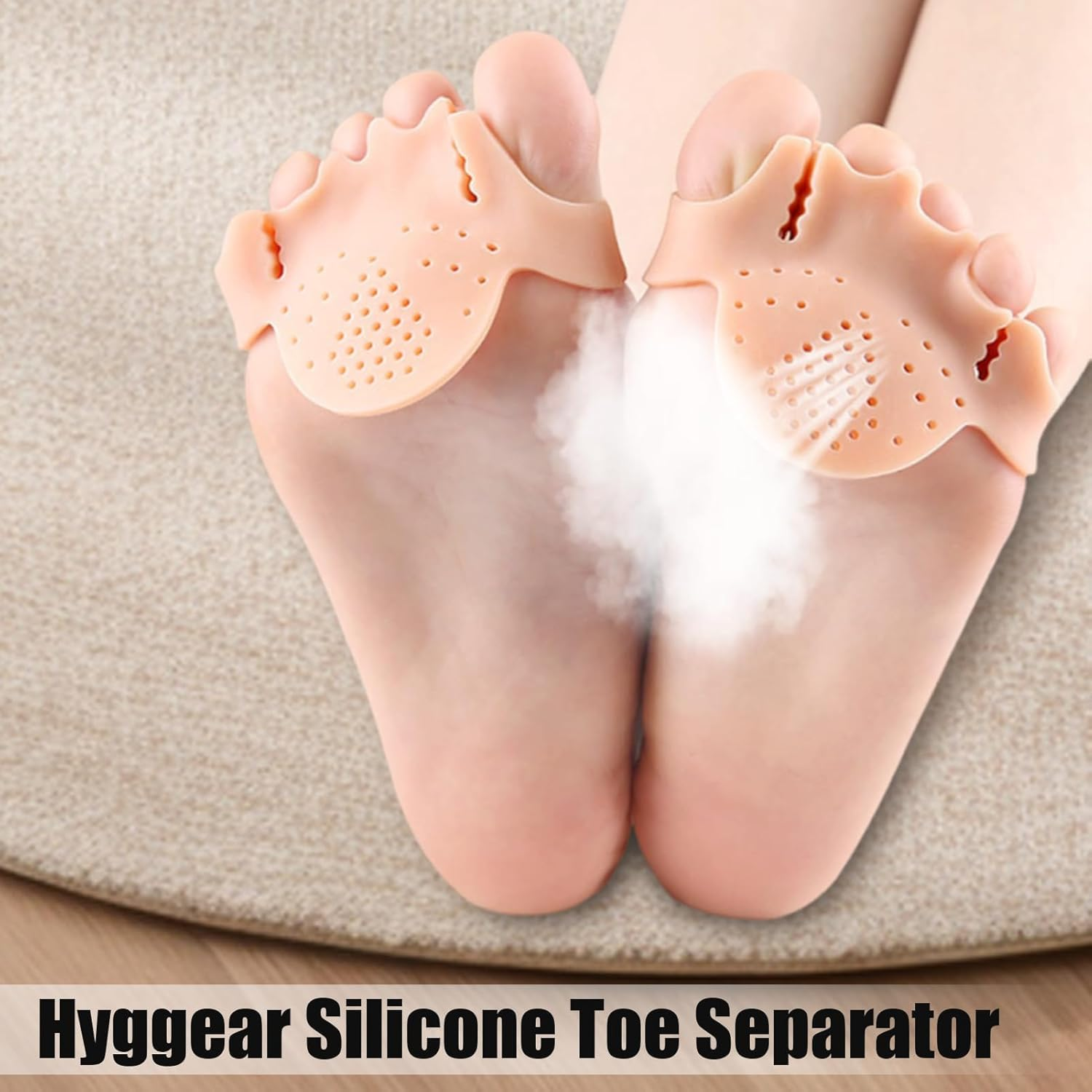 Toe Separator | 2X Silicone Toe Straightener | Forefoot Half-Size Pad Foot Corrector Cushion for Men Women Daily Use Exercise Dancing Walking Running High Heels Pedicure Home image number 5