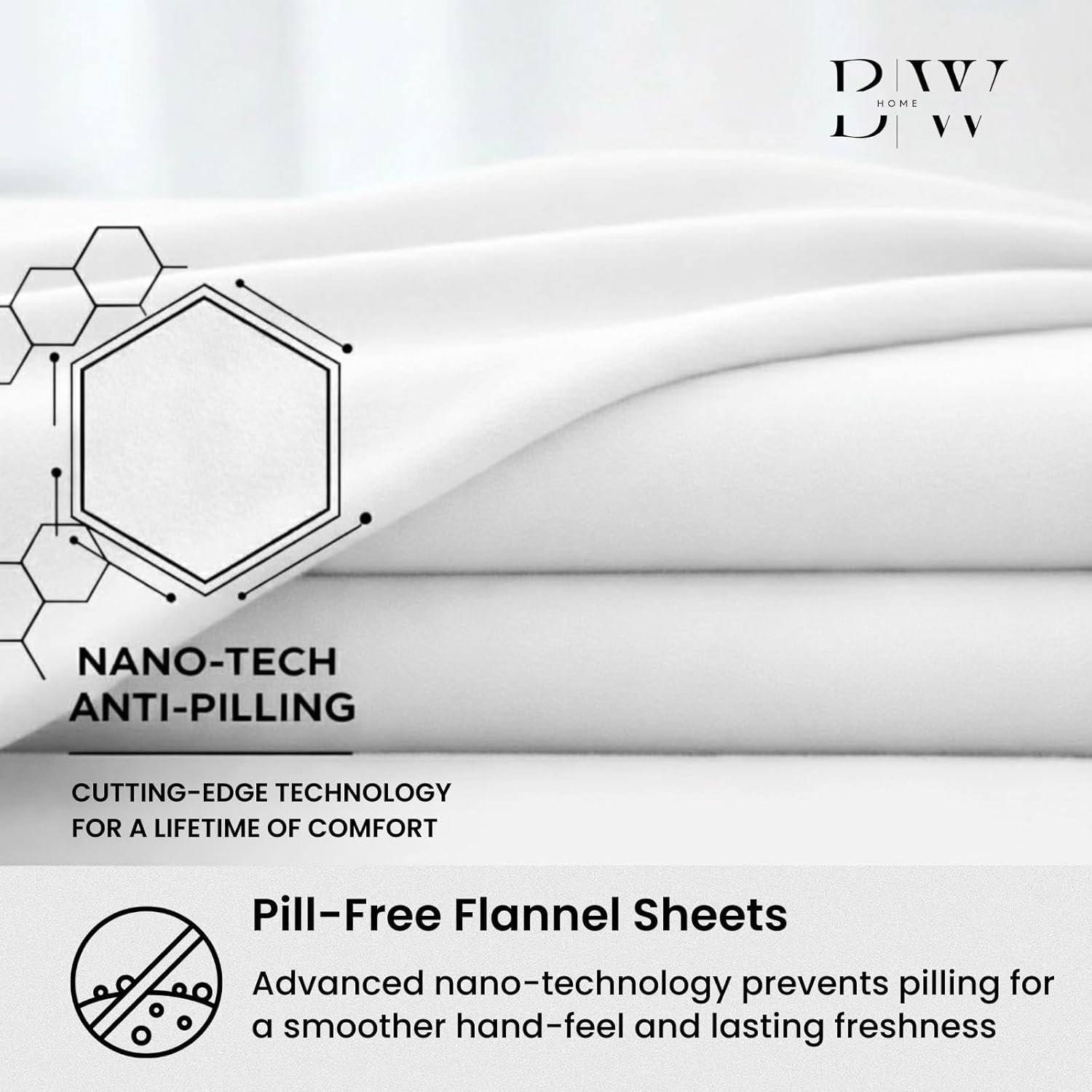 Briarwood Home&reg; Printed Flannel Sheet Set, 100% Organic Cotton, Six-Fold Brushed, Super Soft, Warm, Deep Pocket Bedding with Nanotech Infuse for Enhanced Lasting Strength (Blue Plaid, Queen) image number 6