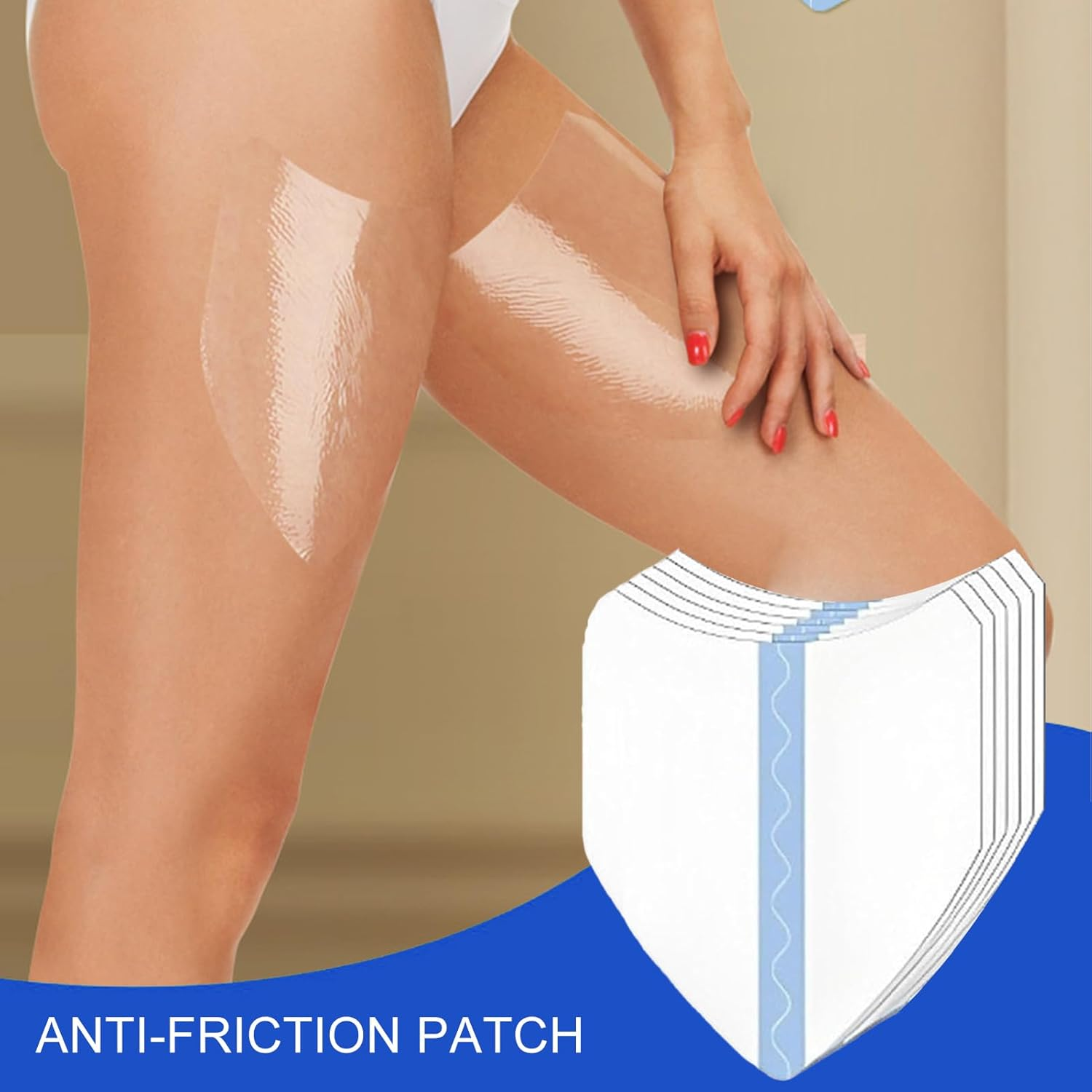 Thigh Tape - Transparent Waterproof anti Chafing Thigh Patches,Health & Household Supplies for Runners Sports image number 6