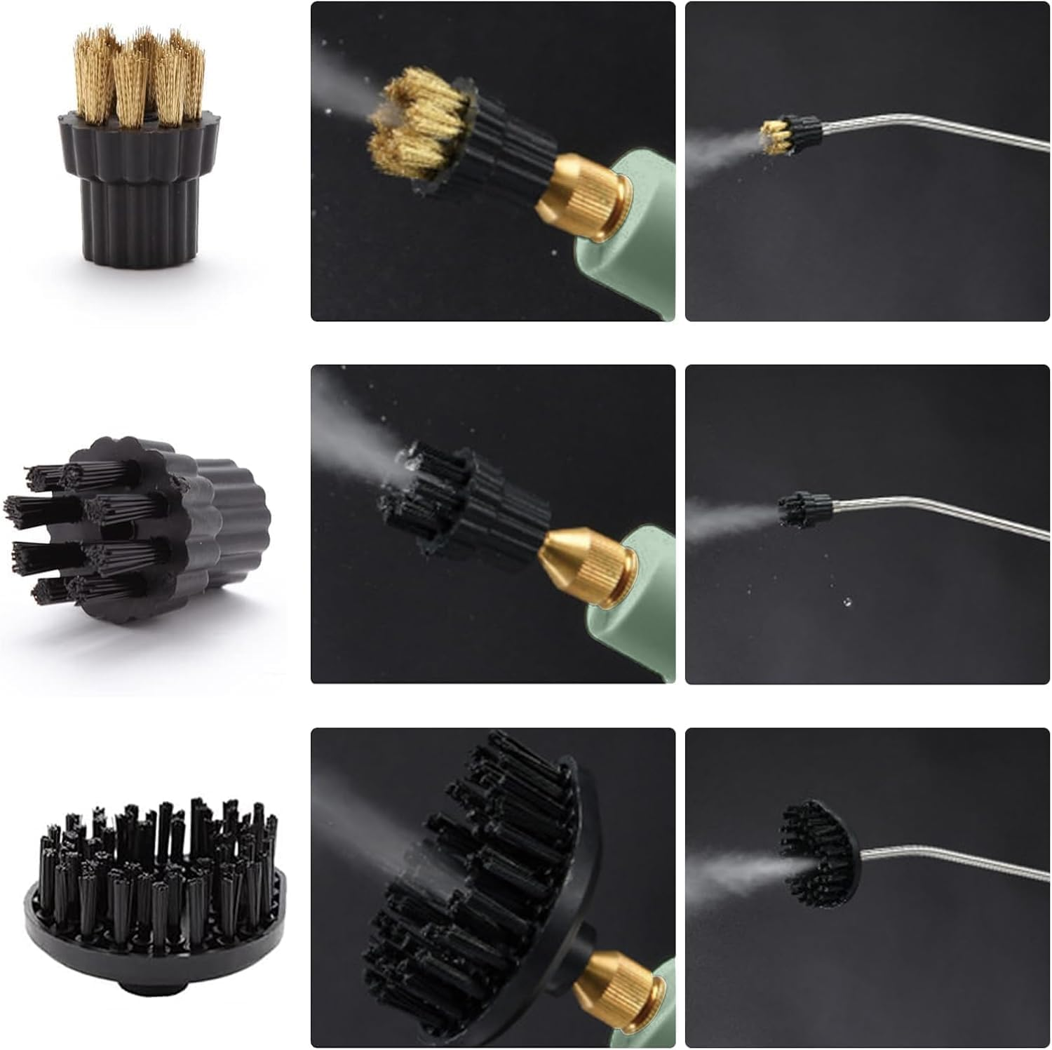 Loxiia Handle Steam Cleaner with 4Pcs Accessories - 2500W High Powerful, 6-Grade Adjustment, 1L Water Tank, Multi-Purpose High Pressure Steam Cleaner for Kitchen, Floor, Bathroom, Window, Car