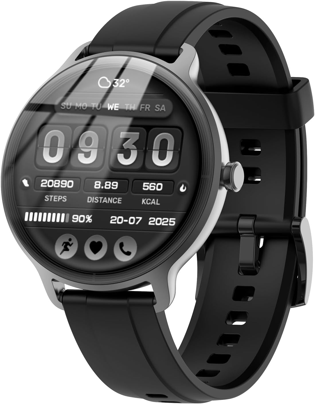 Smart Watch for Women Men (Answer/Make Calls), Smartwatches Built-In AI Voice, 1.27" HD Touch Fitness Watch with Heart Rate/Sleep/Step/Spo2 Monitor, 100+ Sports Modes & IP68 Waterproof for Android Ios