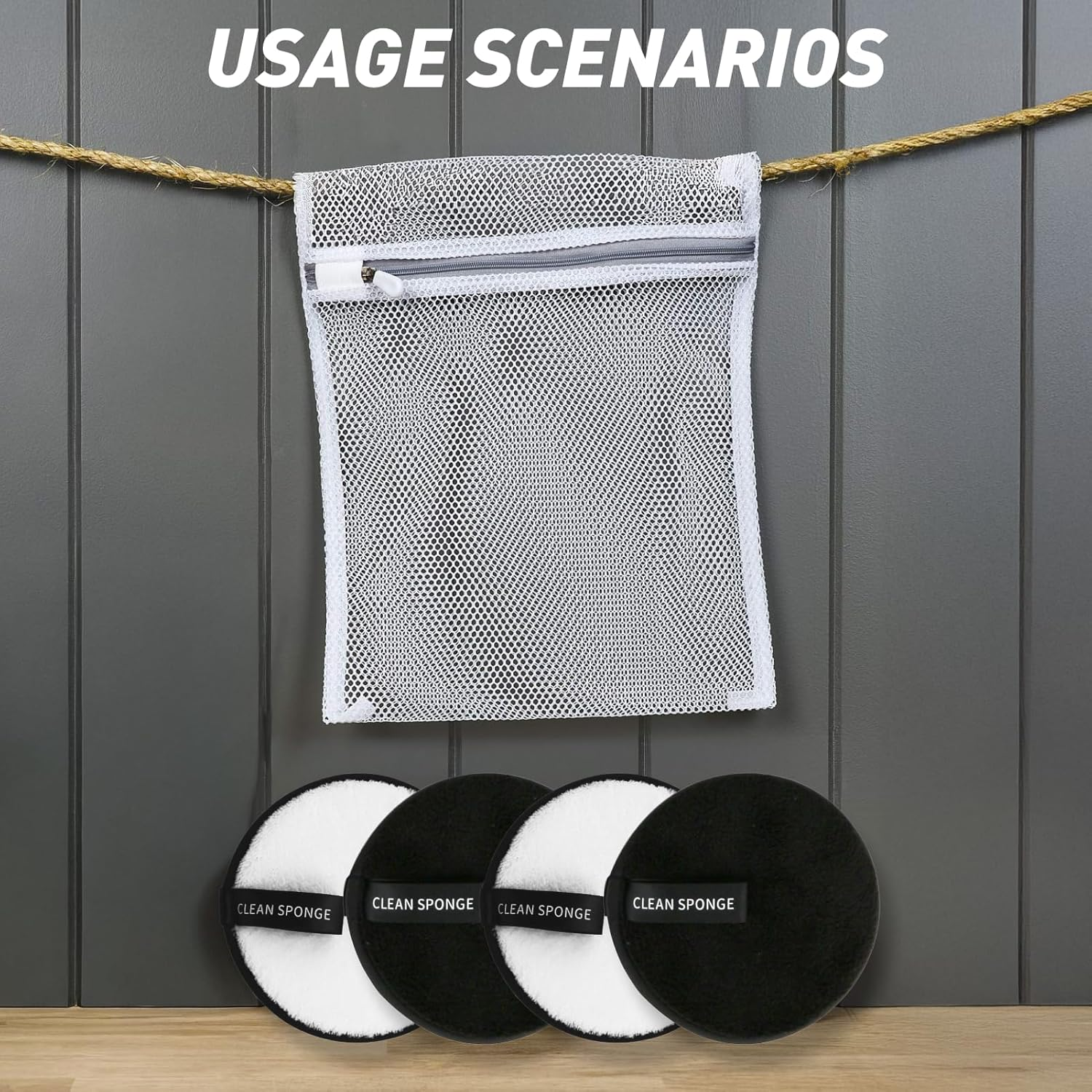 100% Reusable Makeup Remover Pads, 4 Pack Large Eco-Friendly Microfiber Makeup Eraser for Chemical-Free Removal of Eye Makeup, Foundation, Highlighter & Lipstick, Perfect for All Skin Types image number 1