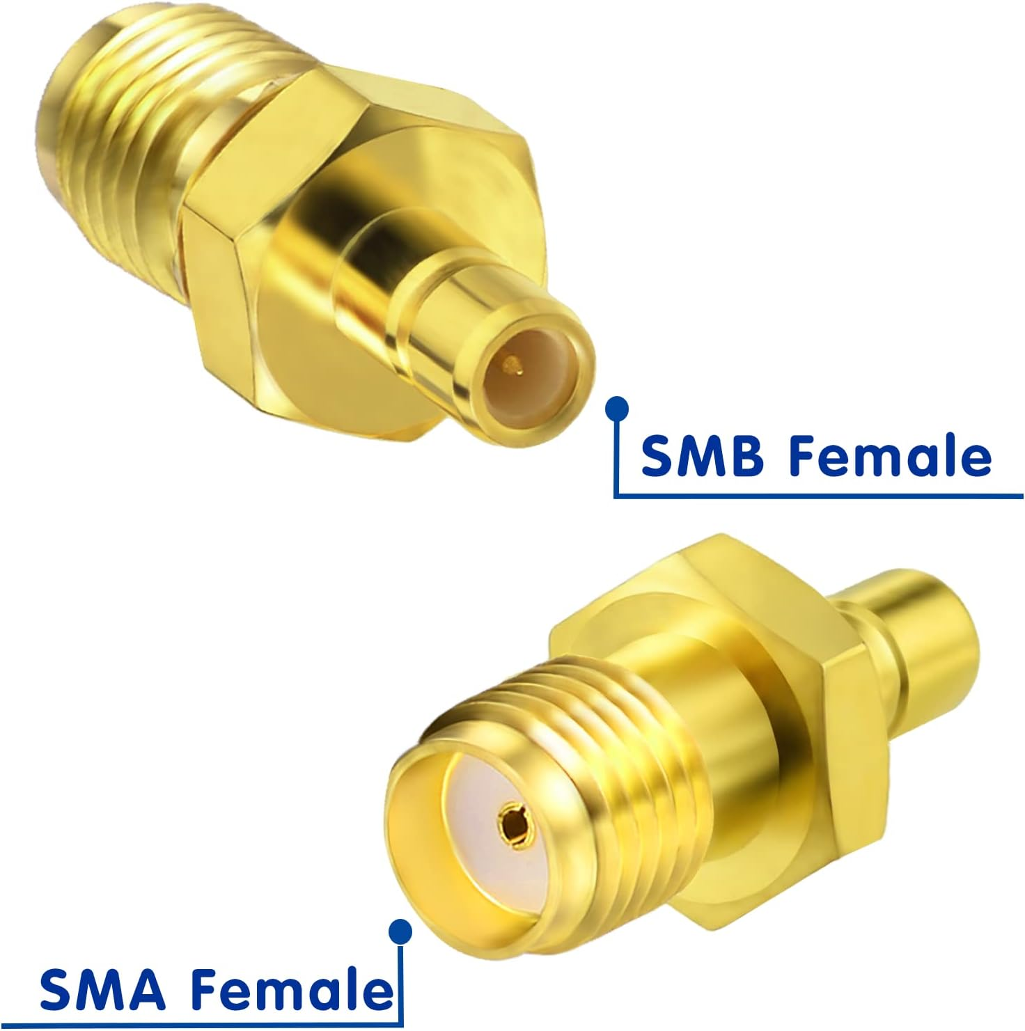 Bingfu DAB Aerial Adapter SMA Adapter to SMB Connector RF Converter Set 4 Kit for DAB Car Radio Alpine Pioneer Clarion image number 3
