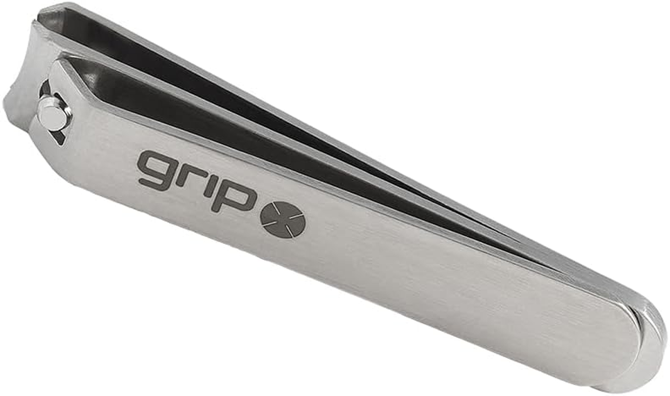 Grip Nail Clipper Stainless Steel S4 &ndash; Precision Nail Cutter for Fingernails & Toenails &ndash; Sharp Curved Blades with Non-Slip Grip for Clean, Controlled Trimming