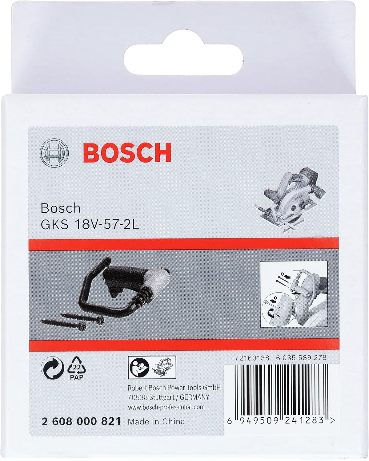 Bosch Professional 1X Rafter Hook for GKS 18V-57-2L Circular Saws (To Hang Your Tool in a Safely and Balanced Way Nearby, Accessory Circular Saw) image number 5