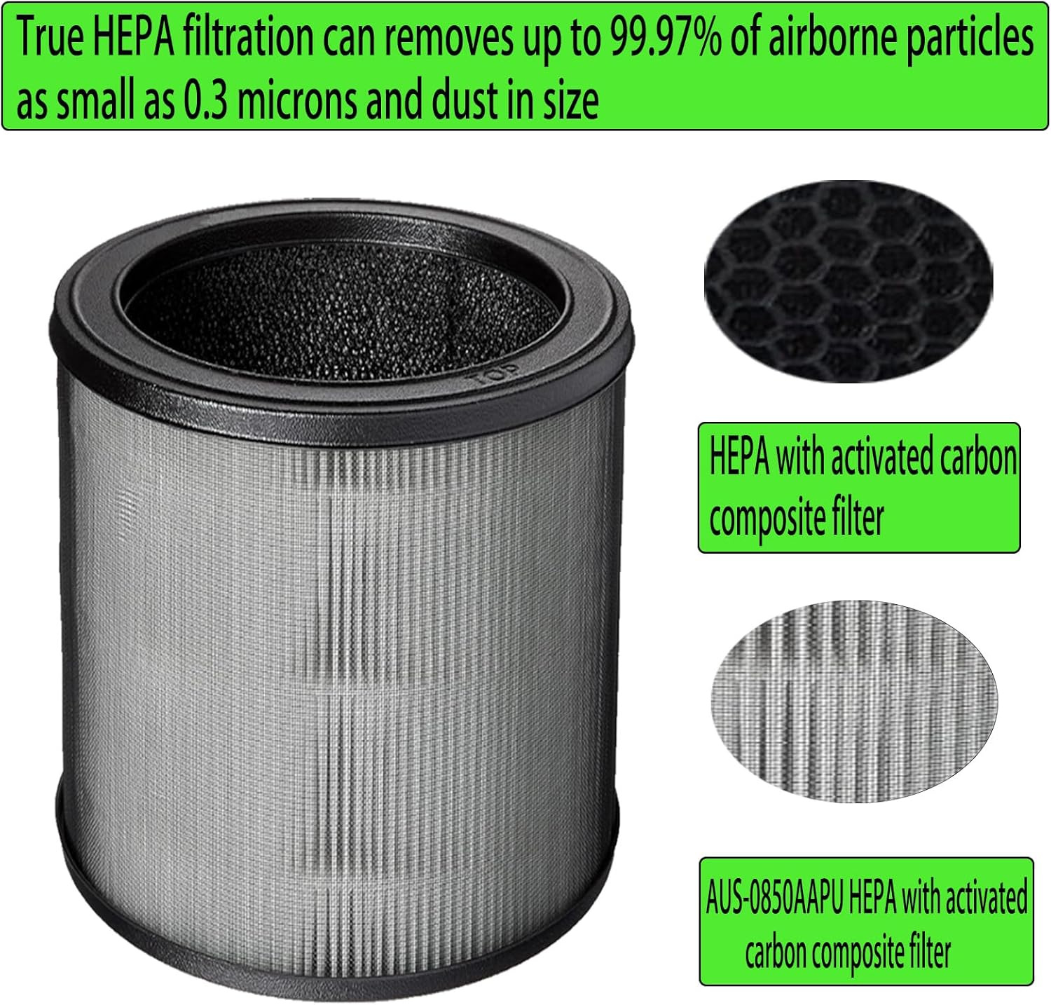4 Stage Replacement Filter for Winix Compact 4-Stage Grade True HEPA Air Purifier Part AUS-0850AAPU -2 Pack image number 3