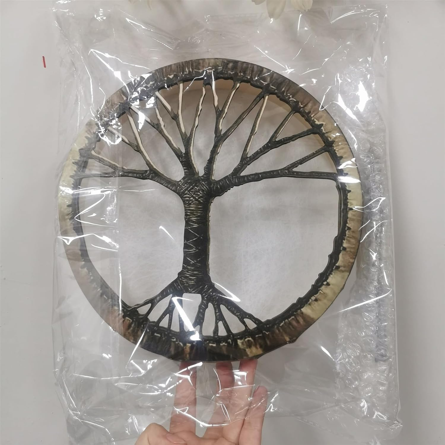 Bodhran Drum 9.84 Inch Irish Celtic Hand Drum for Traditional Folk Music Frame Drum Durable Sound Healer Shaman Drum for Spiritual Music image number 4