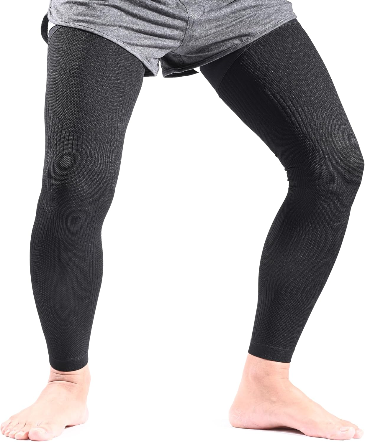 KEKING Full Leg Compression Sleeves, Unisex, Thigh High Compression Stocking 20-30Mmhg Graduated Support for Thigh Calf Knee image number 3