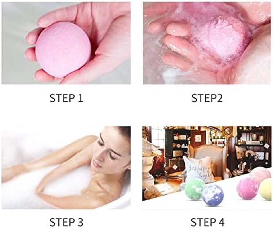 Bath Ball 5Pcs 20G Bubble Small Bath Bombs Stress Relief Moisturizing SPA Shower Cleaner Bath Ball Toy image number 3