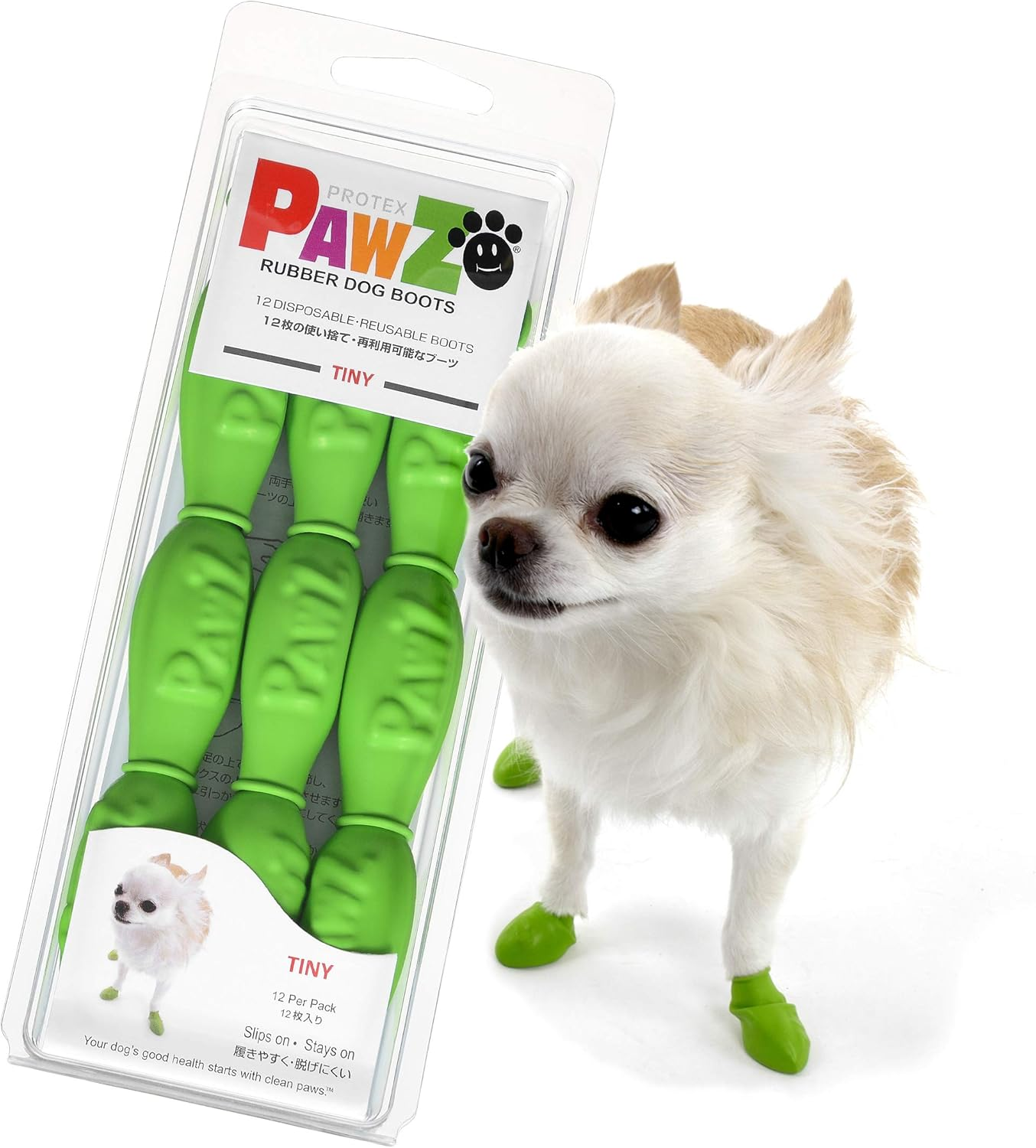 PAWZ Rubber Dog Boots Japanese Limited Package Blue M Size