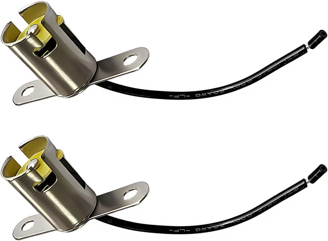 2 PCS Car Bulb Socket, BAY15D 1157 LED Light Bulb Snap-In Socket Holder with Wire Connector, Automotive Bulb Socket Adapter for Brake Lamp Turn Signal Light, Car Accessories