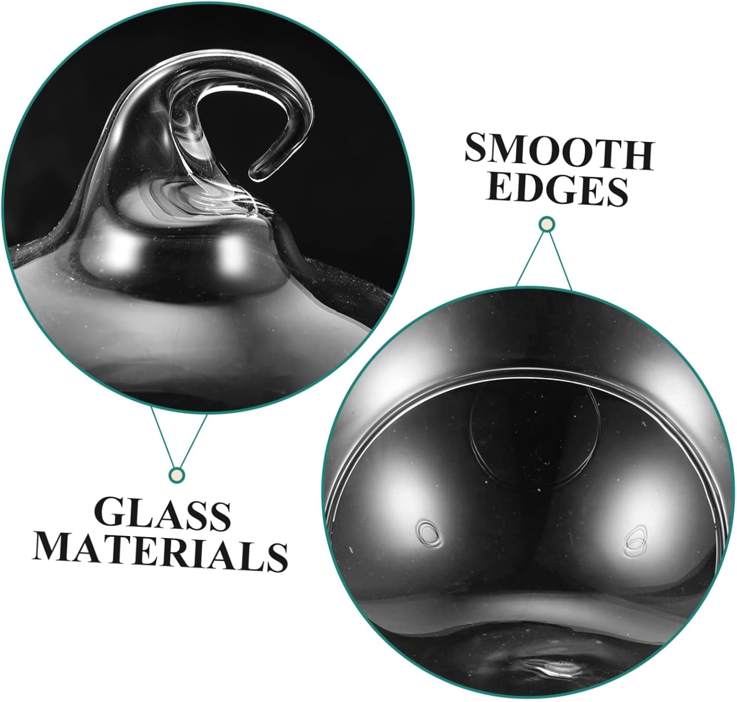 Outanaya Glass Hanging Vase 2 Pack with Dual Holes Indoor Hanging Terrarium for Air Plants Succulent Propagation Home Garden Patio Decoration image number 4