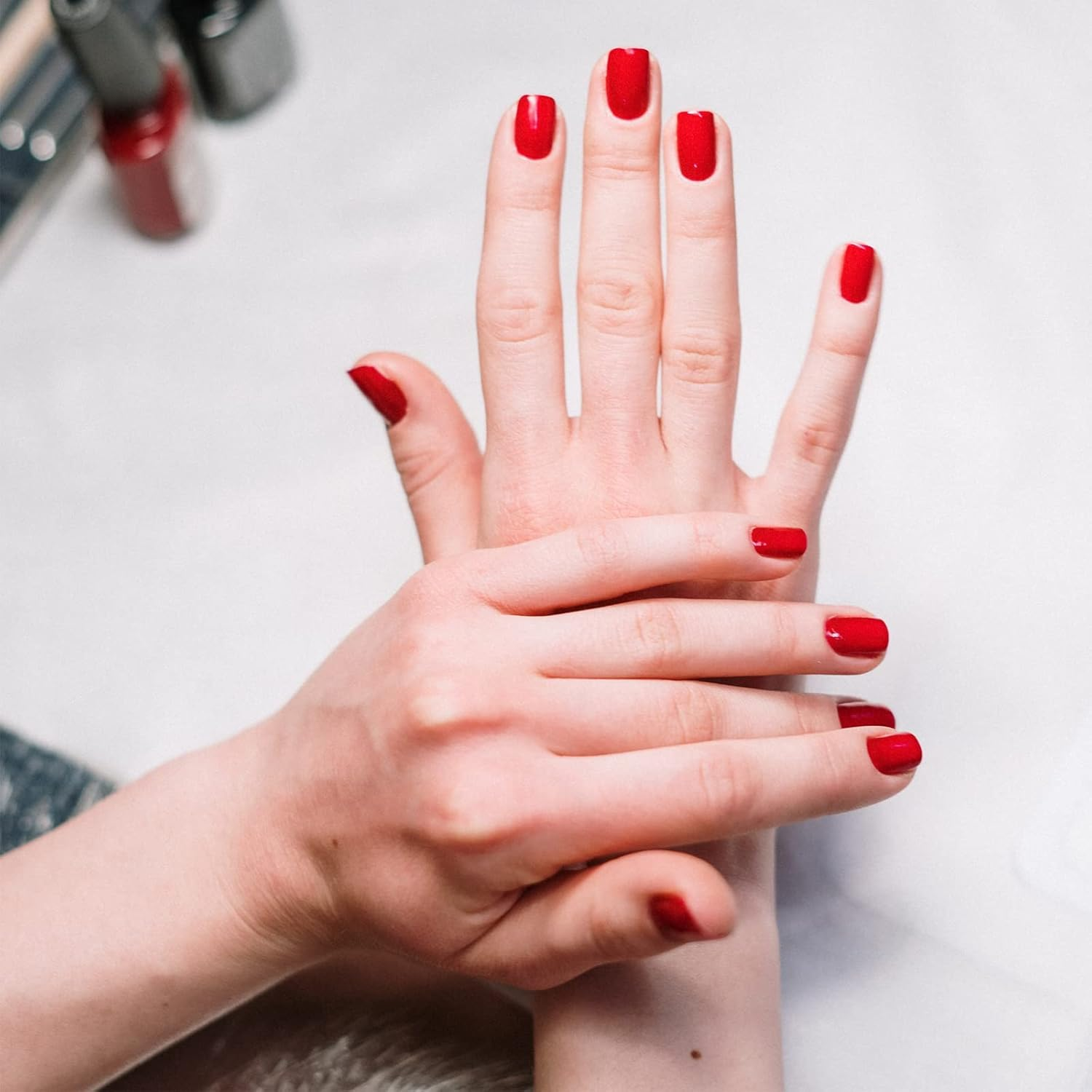 Acrylic Clear Nail Tips 500Pcs Short French Artificial Square False Tip for Manicure with Storage Box image number 3