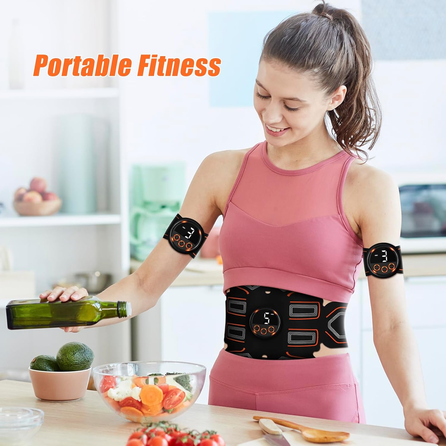 Stimulator, Abdominal Toning Belt Trainer, Abs Workout Equipment, Ab Sport Exercise Belt for Men and Women BFB-11 image number 2