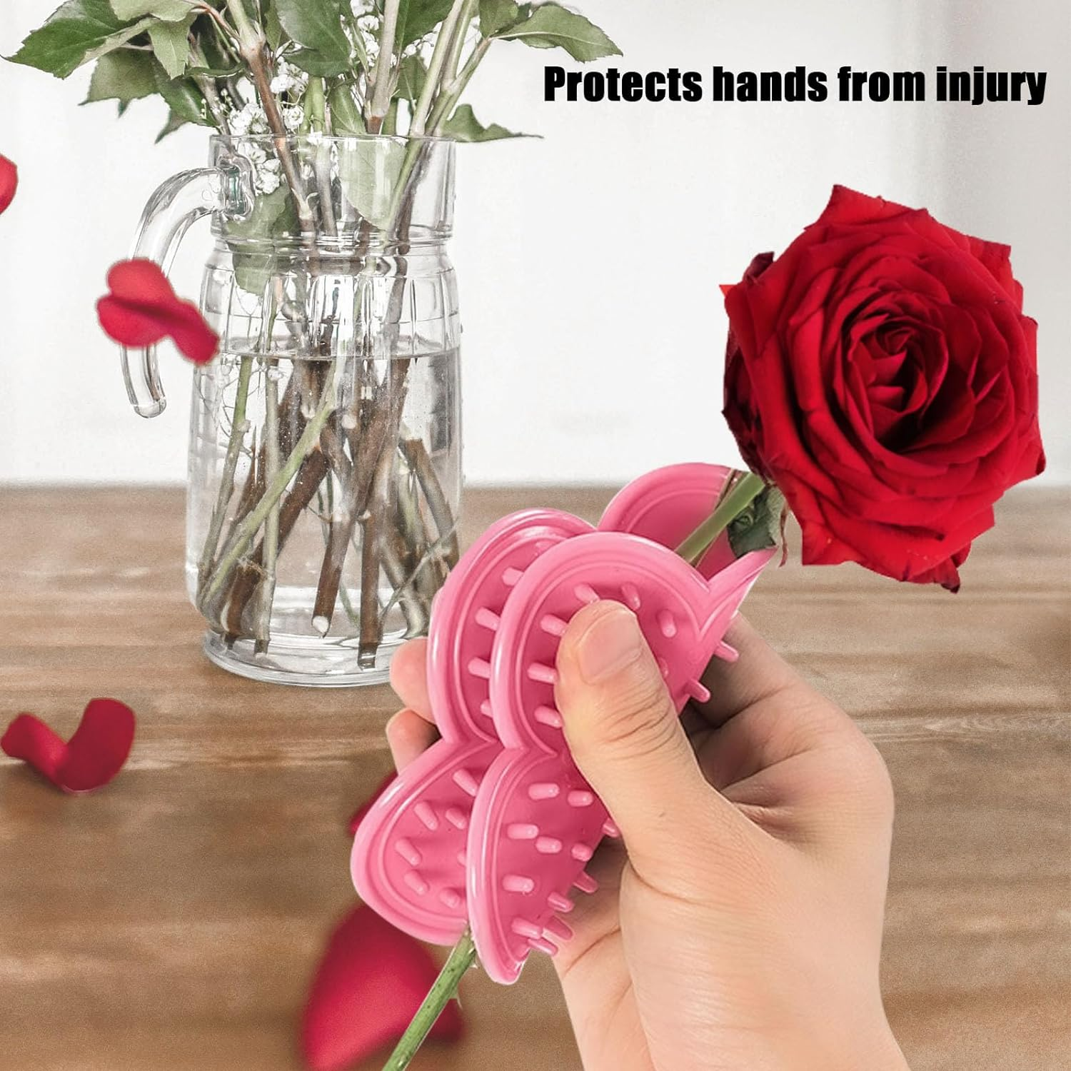 4Pcs Rose Thorn Stripper Remover Tool, Flower Stem Cutter Trimmer Rose Stem Thorn Stripper Leaf Removal Tools image number 5