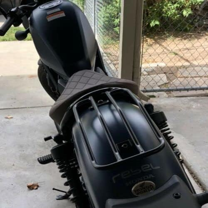 Black Luggage Rack for Honda Rebel Accessories 2017-2022 2023 CMX 300 500 Rear Solo Seat Carrior Support Shelf image number 6