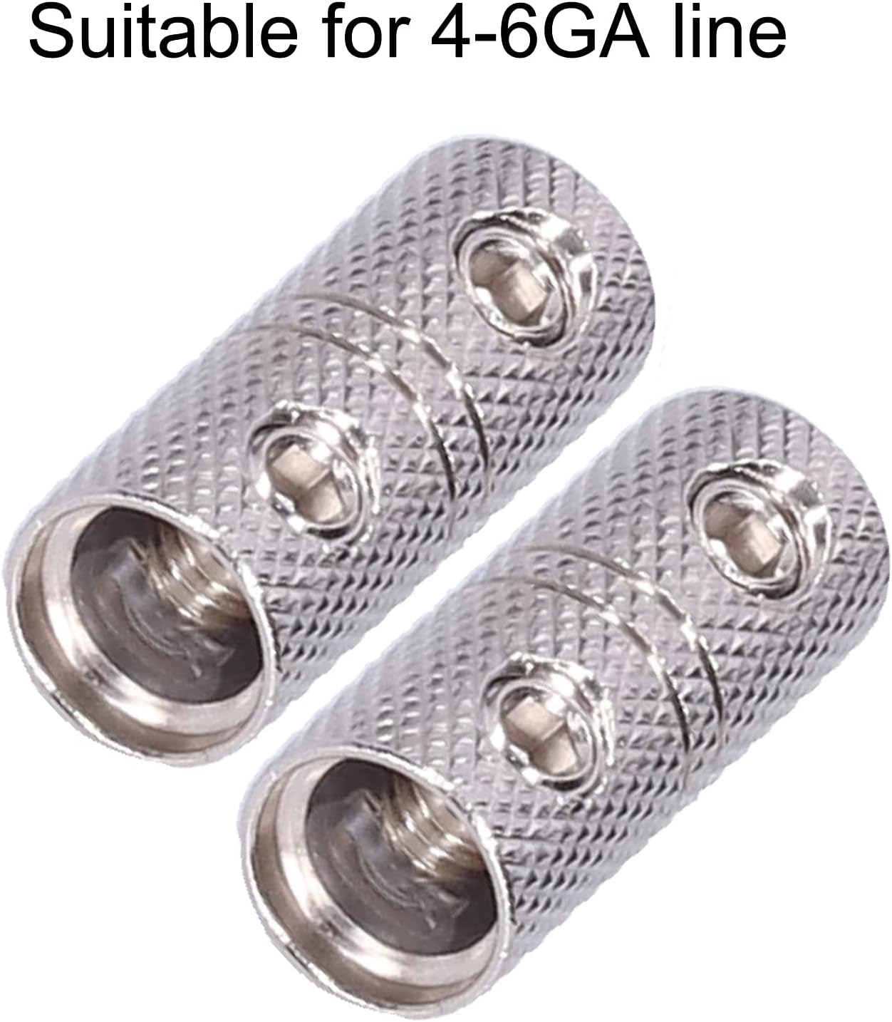 Power Cable Joiner Wire Connector Terminal 4 Gauge Input Output with Oversized Set Screws for Car Audio Modification image number 2