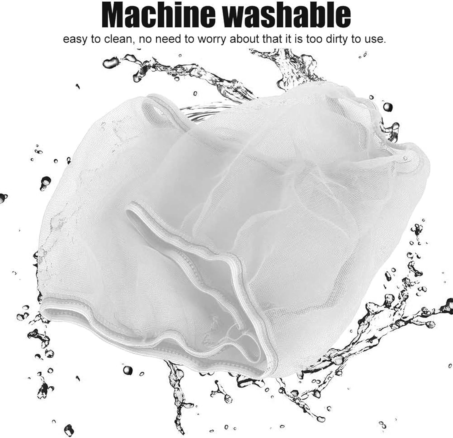 2Pcs Bird Cage Cover,Bird Cage Skirt Net Cloth Cage Net Cover,Universal Birdcage Cover,Protective Net Cover,Used for Parrot Fence Circular Square Cage, Parrot Cage Accessories (White) image number 4