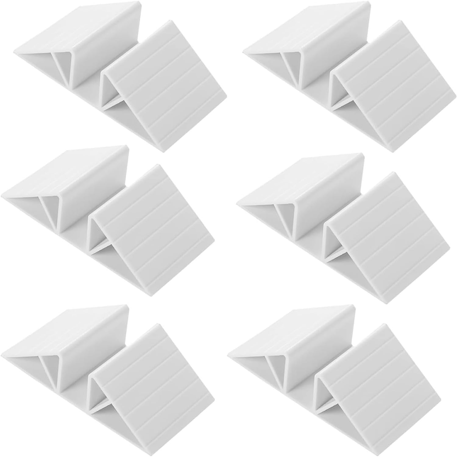 6 Pcs Support Feet for Pet Gate Isolation Fence Gate, Plastic Triangle Fence Reinforcement Fitting Free Standing Dog Gate Fence Panel for Configurable Wood Dog Gate Doggie Guardrail- (White) image number 5