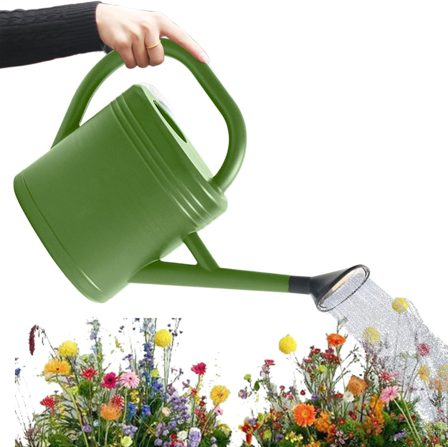 Watering Can Indoor Plants | 3L Long Spout Portable Home Supplies | Plant Watering Can | for Outdoor House Christmas Patio Porch Lawn Landscaping Backyard Courtyard Park - Blue image number 5