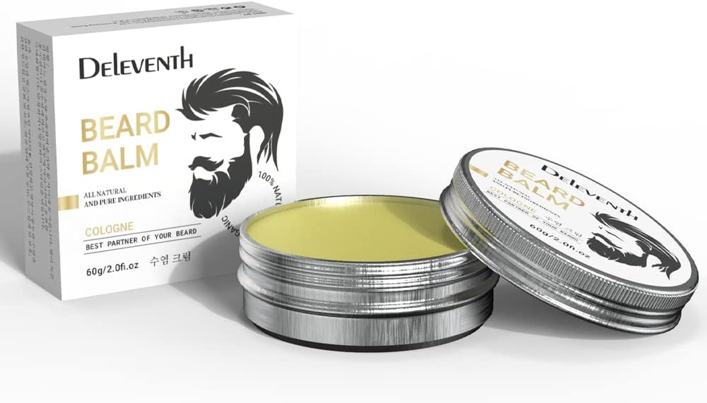 Deleventh Korean Brand Beard Balm 60G / Vitamin E with Natural Oils and Waxes, Soften, Strengthen and Protect for Healthy, Nourishing Beard, Hydrate, Soften & Protect Your Facial Hair (Cologne) image number 5