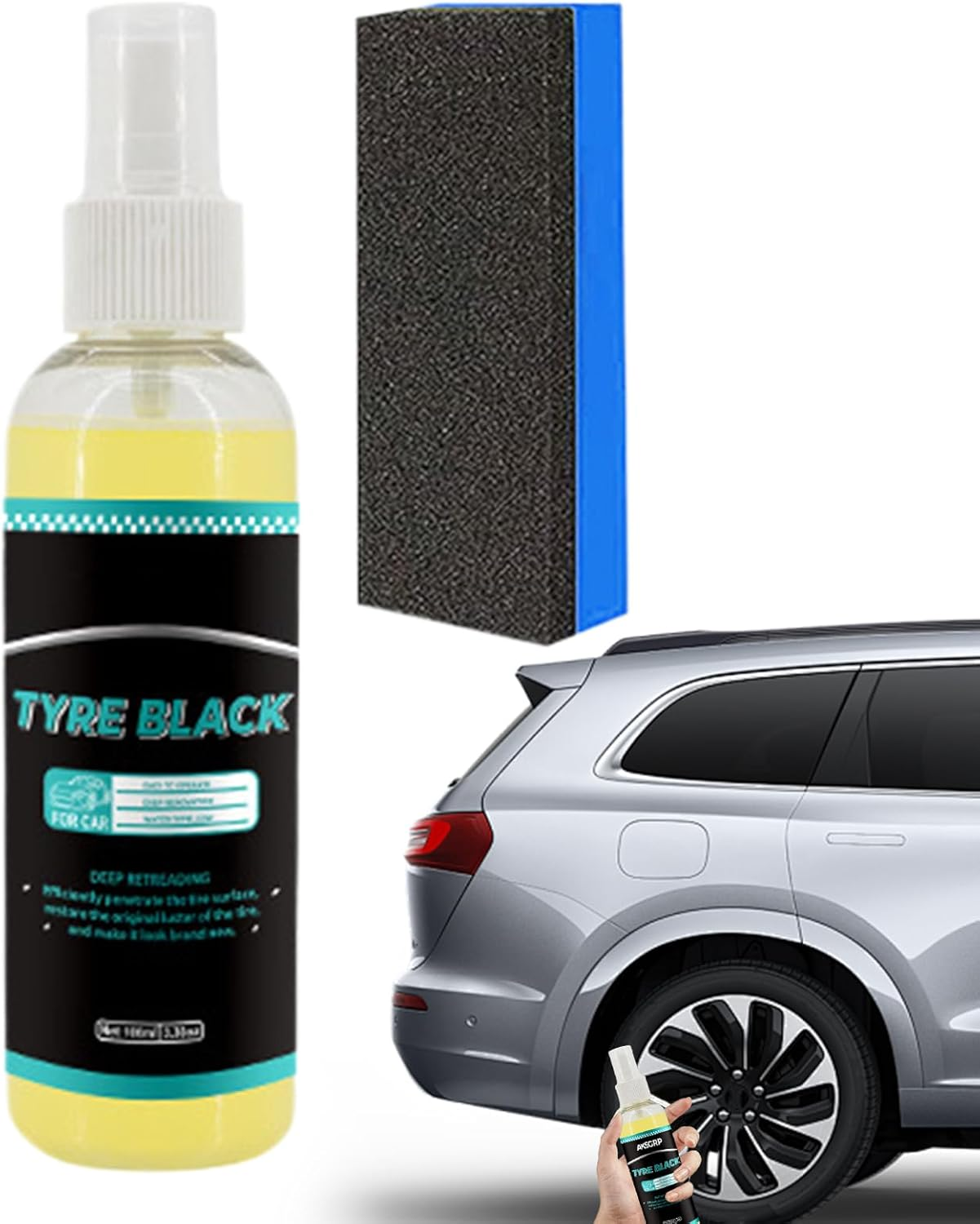 YNPQTDS Tire Rim Cleaner - 100Ml Wheel Coating Protective Agent | High Gloss Tire Agent | for SUV Sedan Truck Garage Workshop Outdoor Car Vehicle Automotive RV image number 2