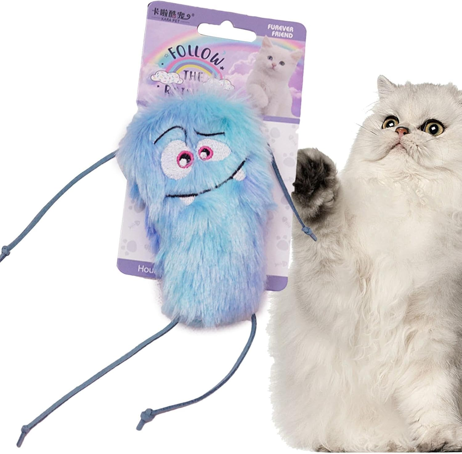 Catnip Toys Plush Cat Chew Toy, Cute Plush Cartoon Cat Toys Interactive for Indoor Cats, Kitten Teething Toys for Fun and Healthy Chewing, Kitten Supplies Pouxa image number 1